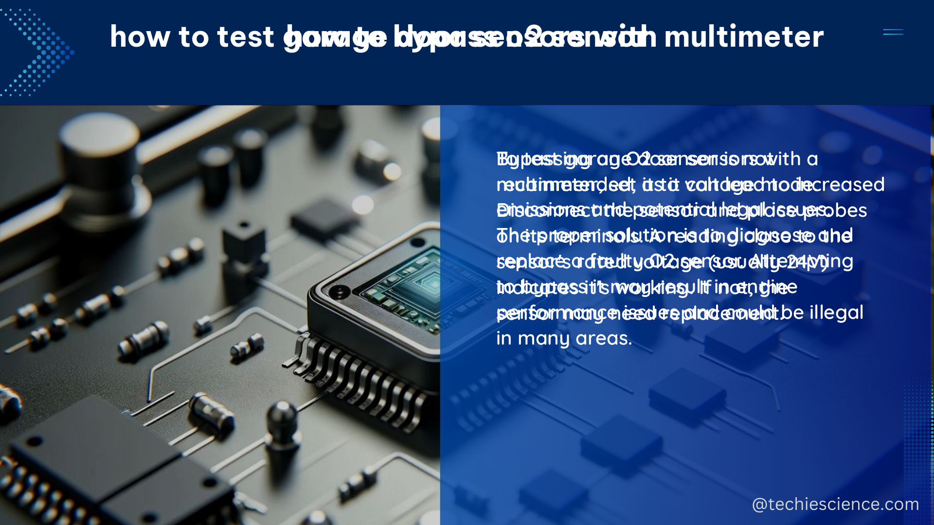 how to bypass o2 sensor