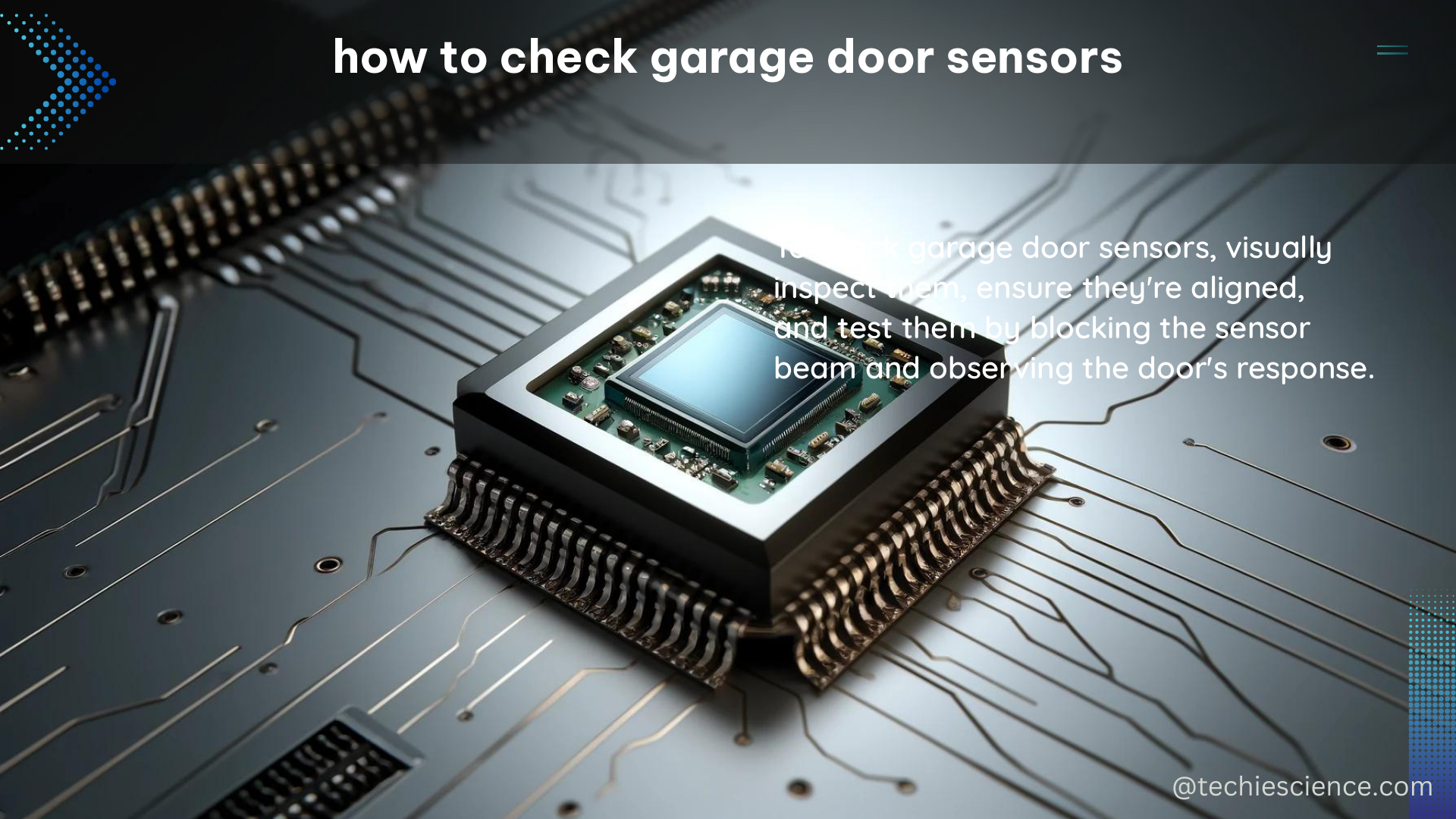 how to check garage door sensors