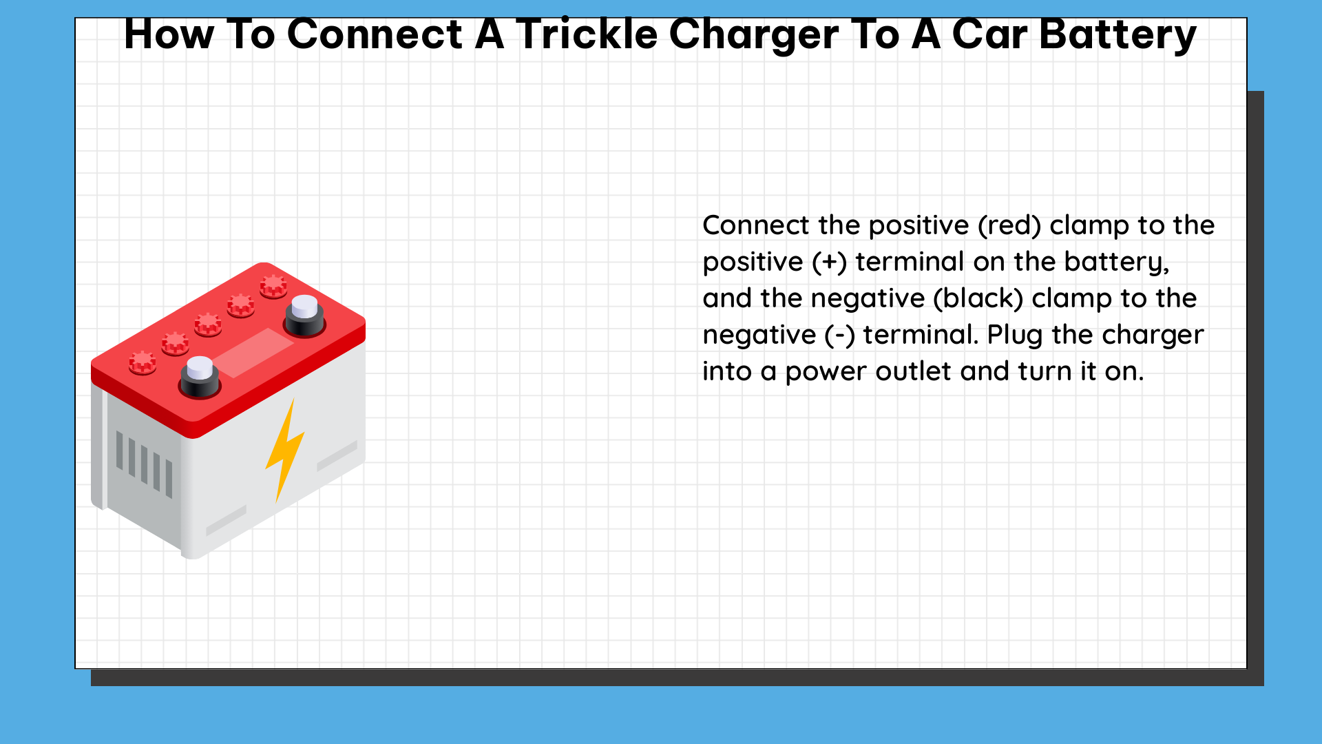 how to connect a trickle charger to a car battery