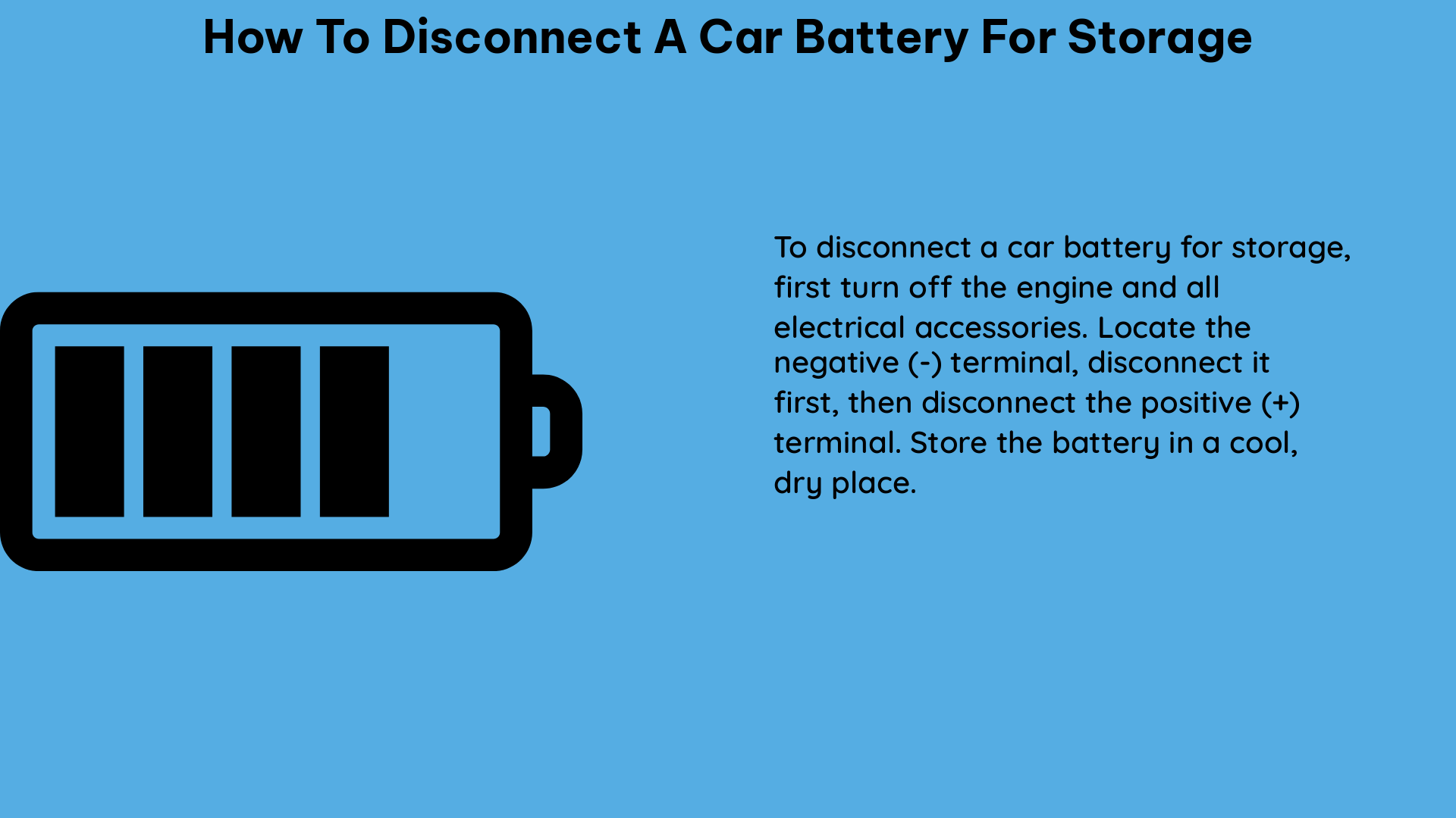 how to disconnect a car battery for storage