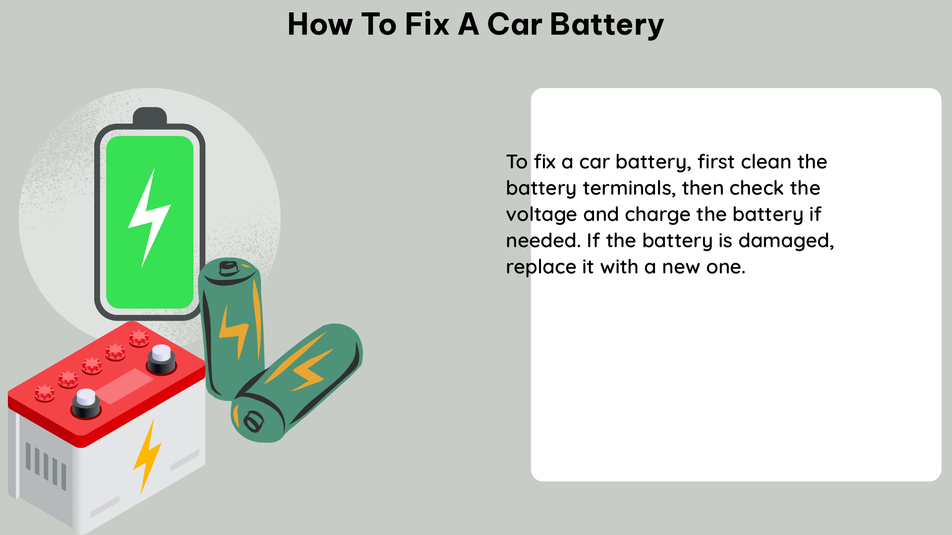 how to fix a car battery