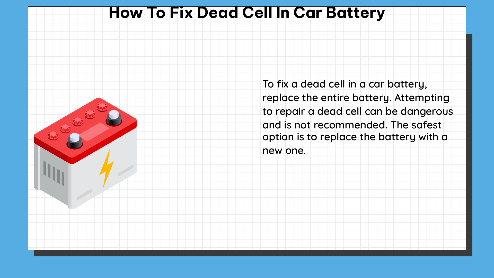 how to fix dead cell in car battery