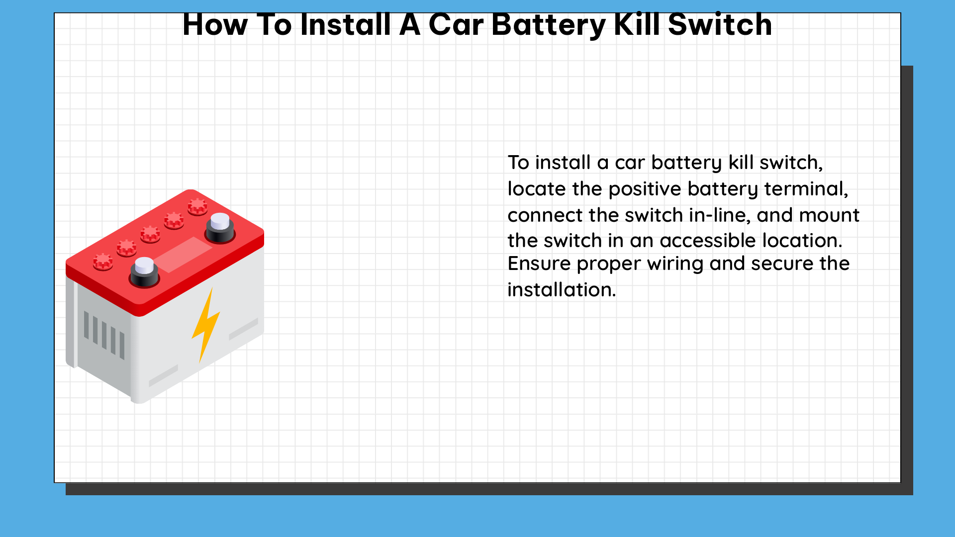 how to install a car battery kill switch