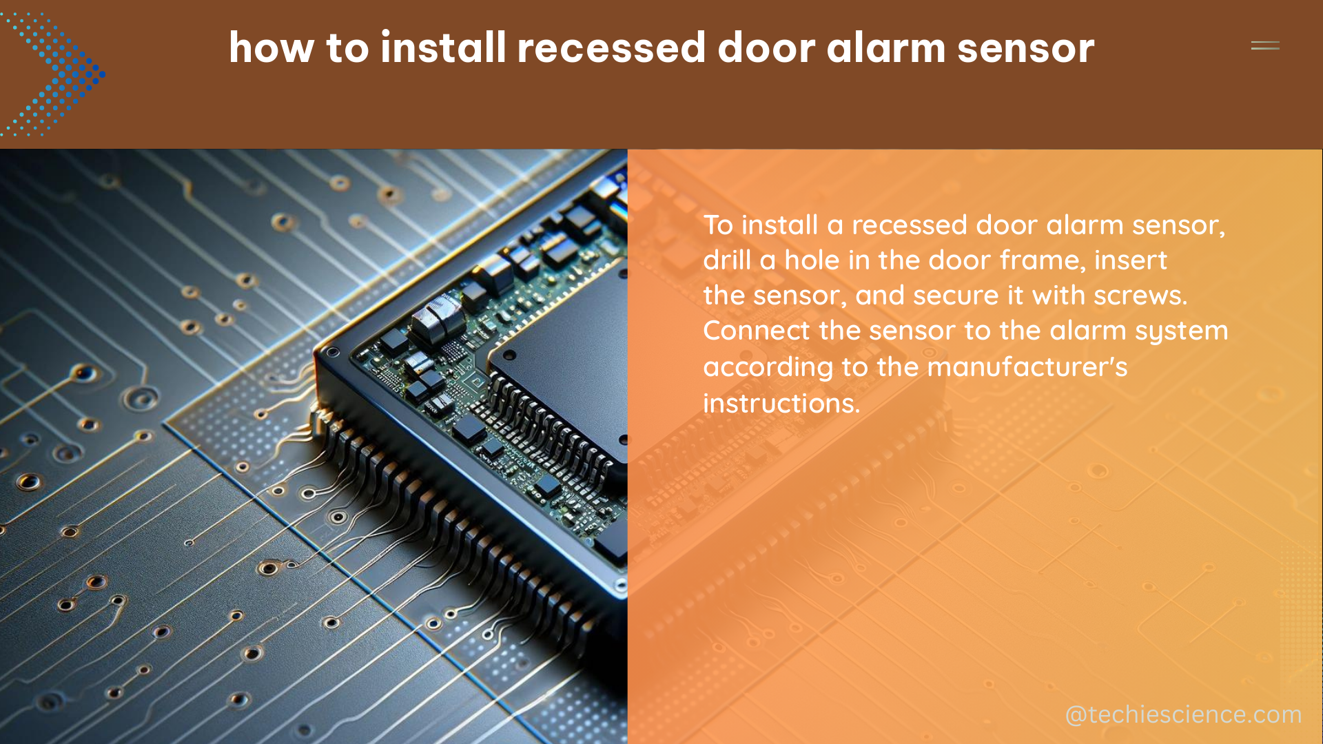 how to install recessed door alarm sensor