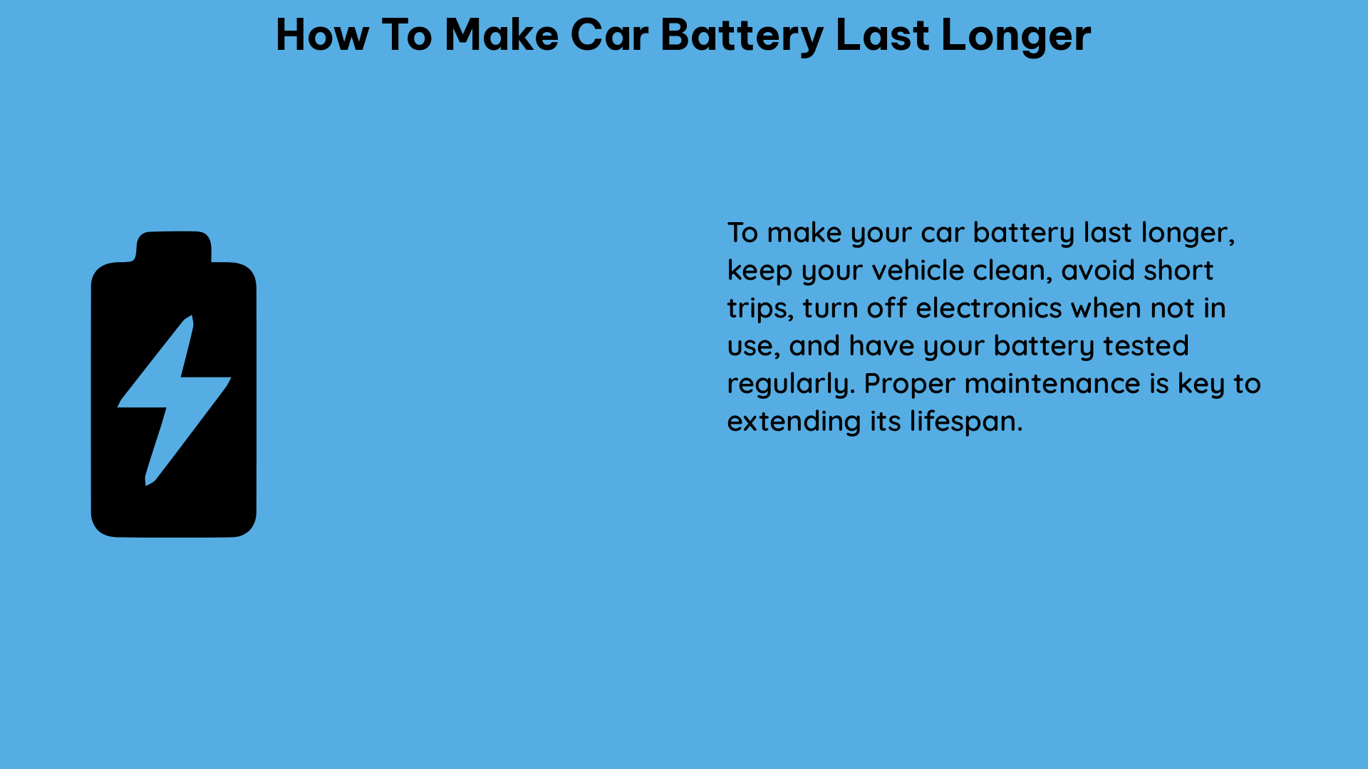 how to make car battery last longer