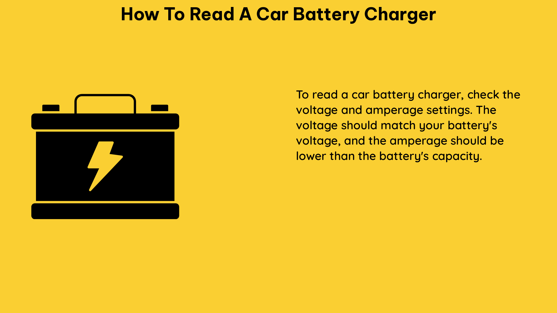 how to read a car battery charger