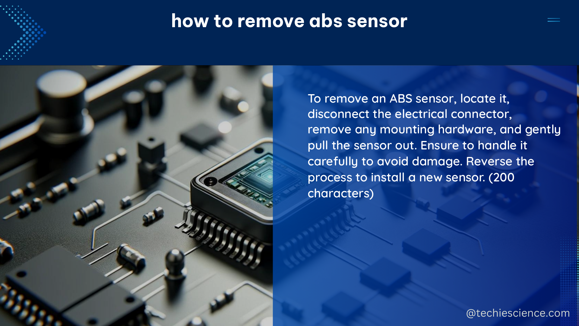 how to remove abs sensor