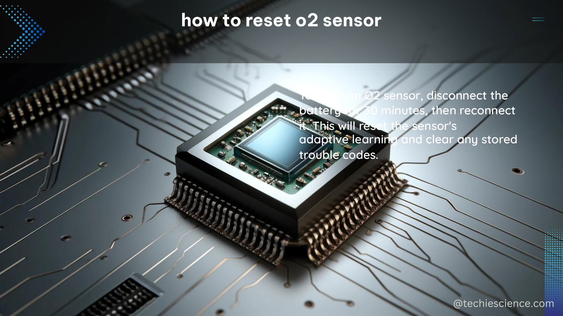 how to reset o2 sensor