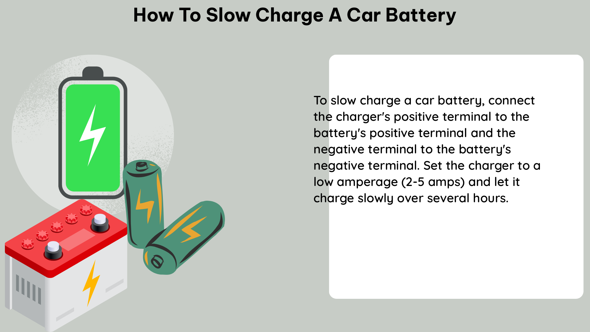 how to slow charge a car battery