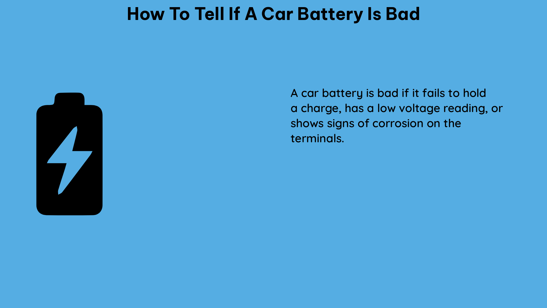 how to tell if a car battery is bad