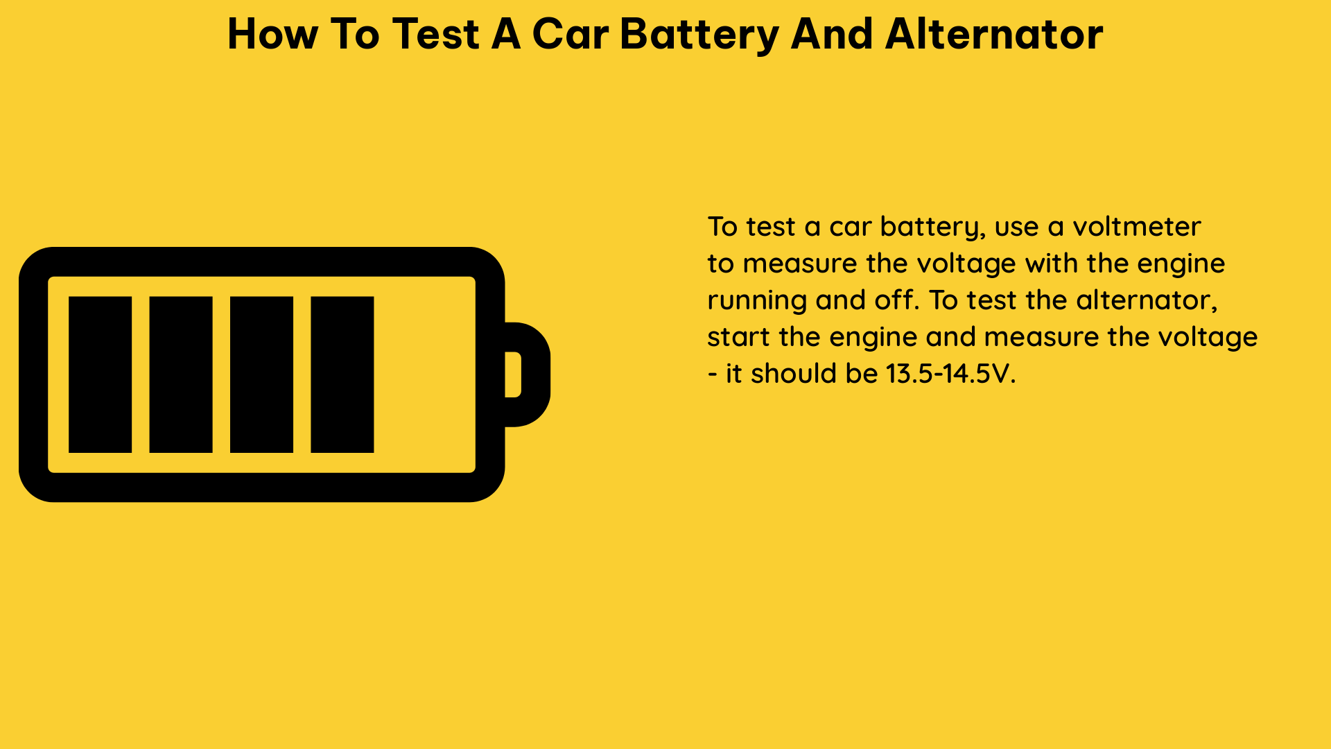 how to test a car battery and alternator