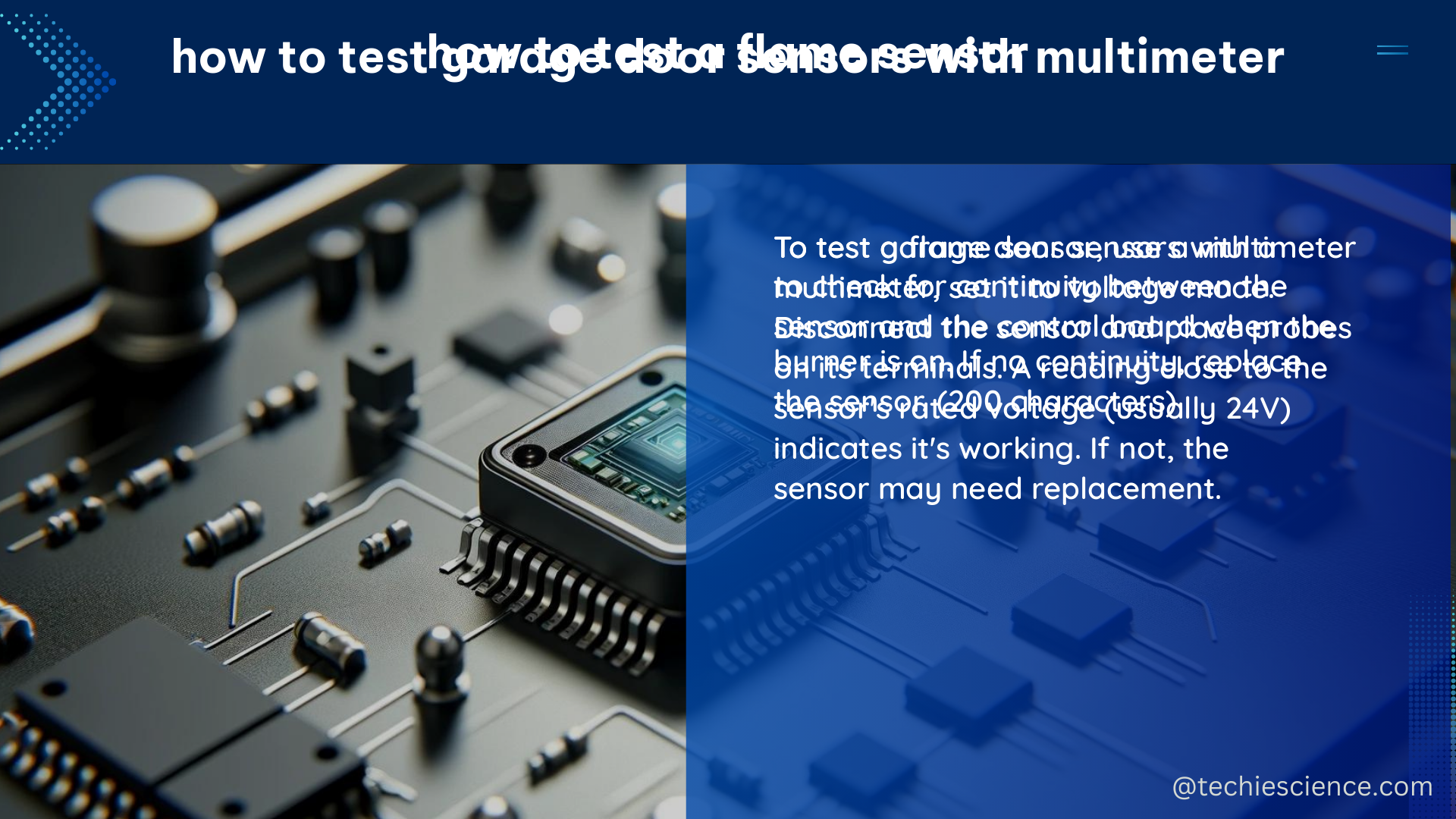 how to test a flame sensor