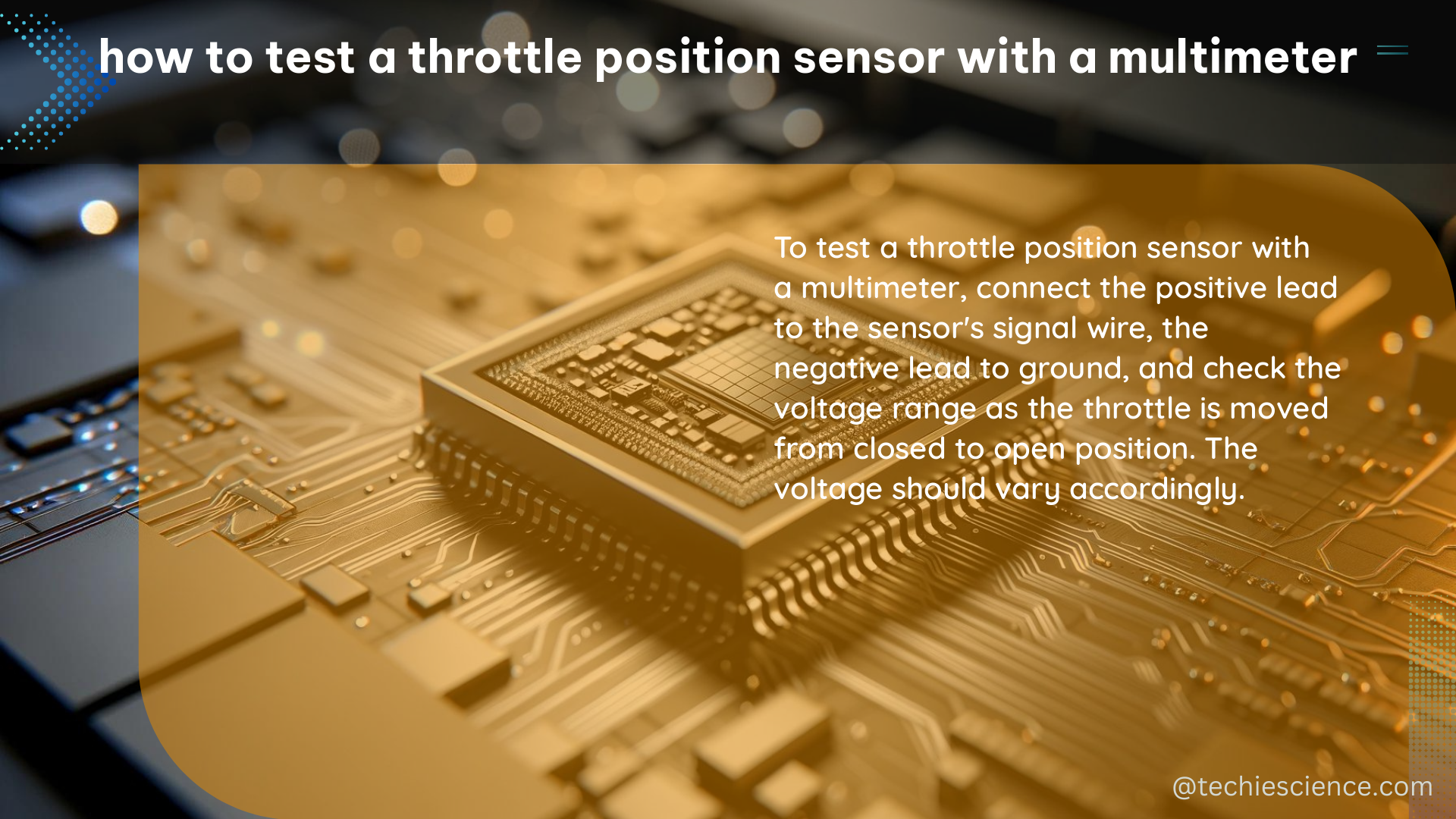 how to test a throttle position sensor with a multimeter