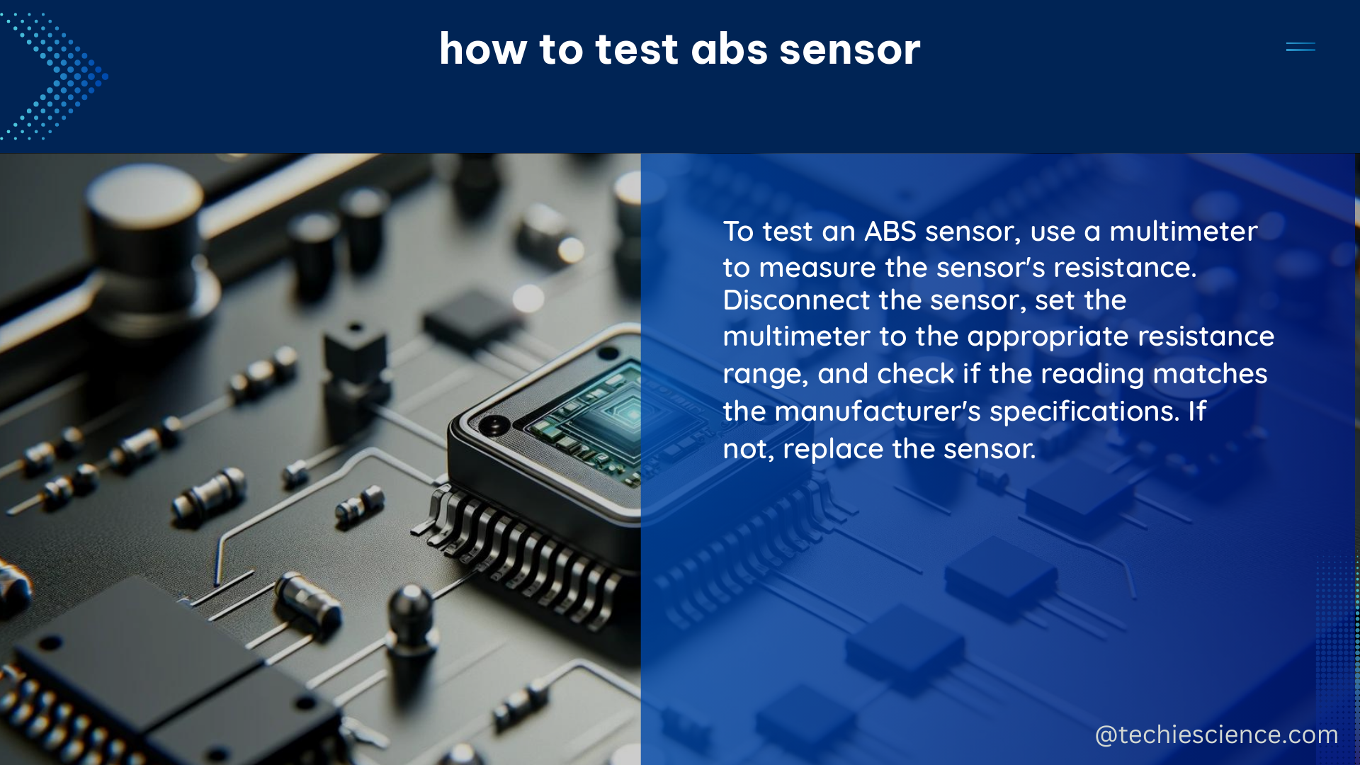 how to test abs sensor