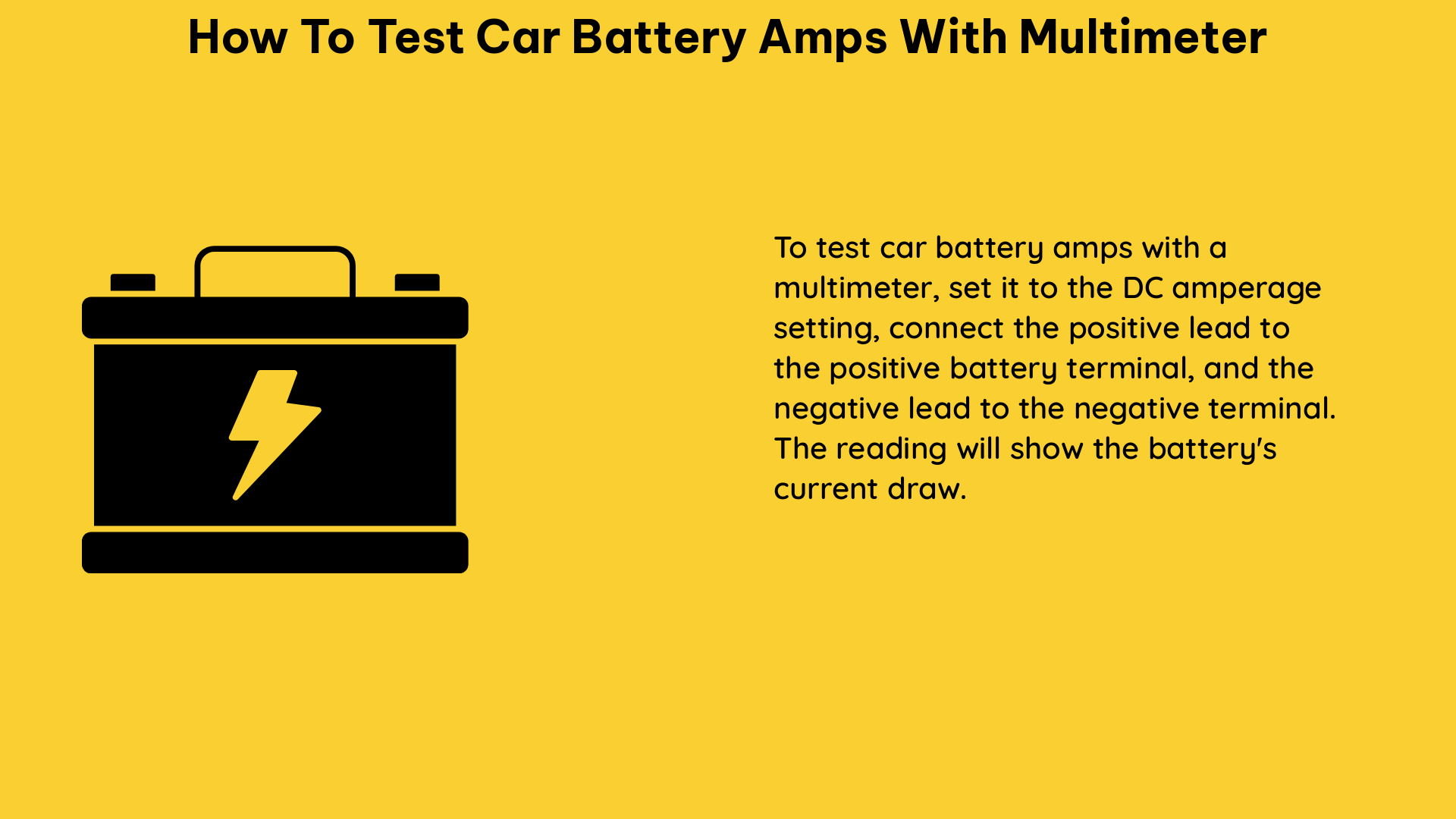 how to test car battery amps with multimeter