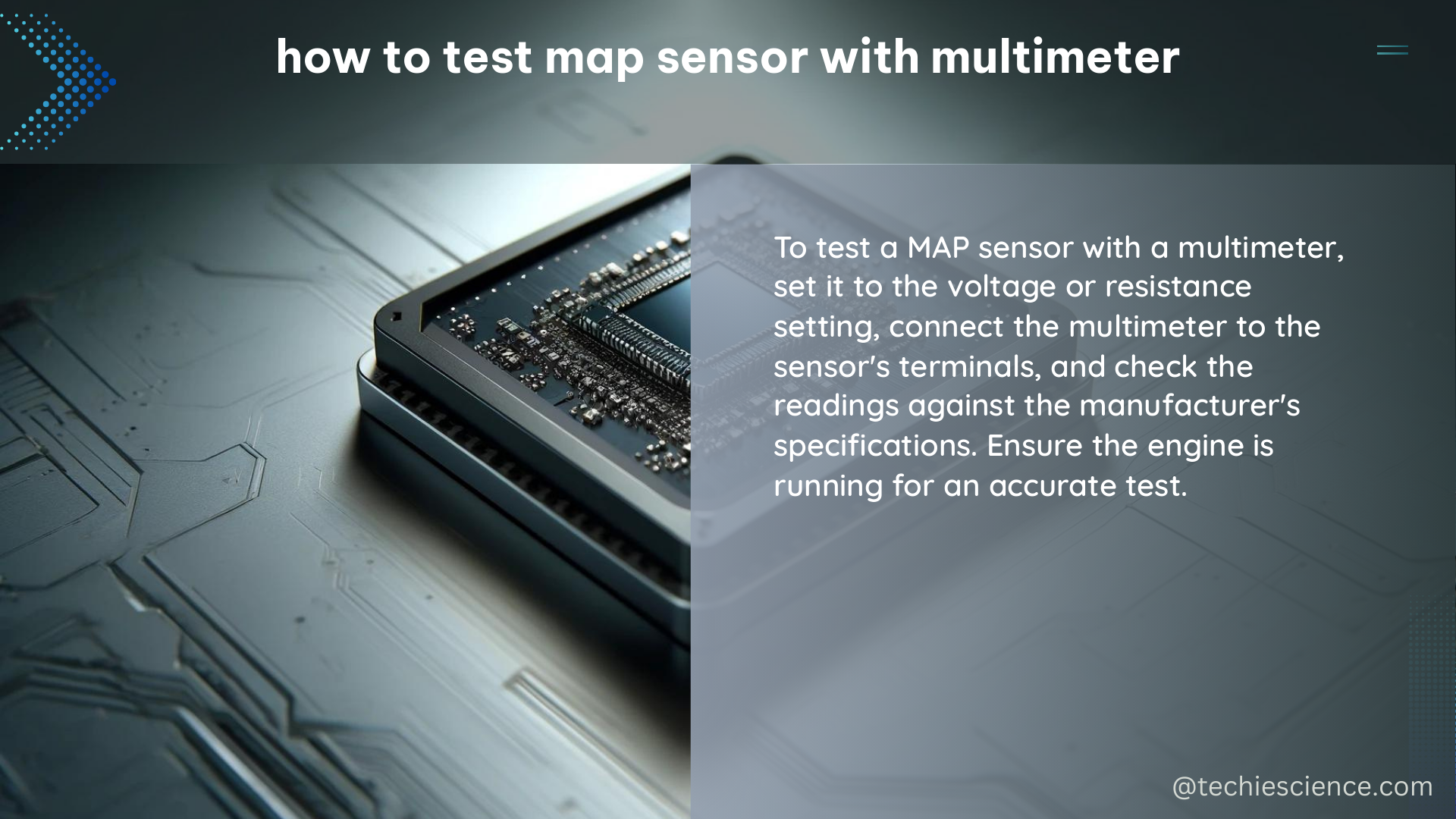 how to test map sensor with multimeter