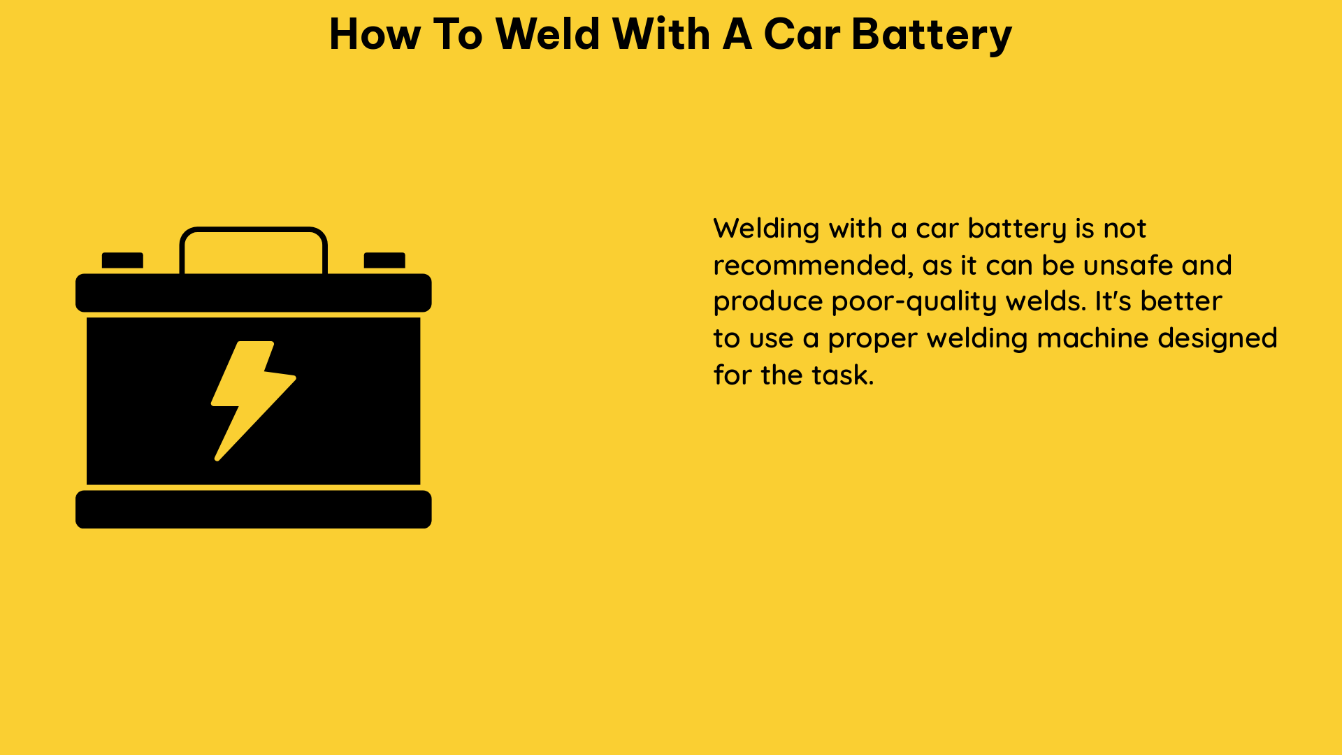 how to weld with a car battery