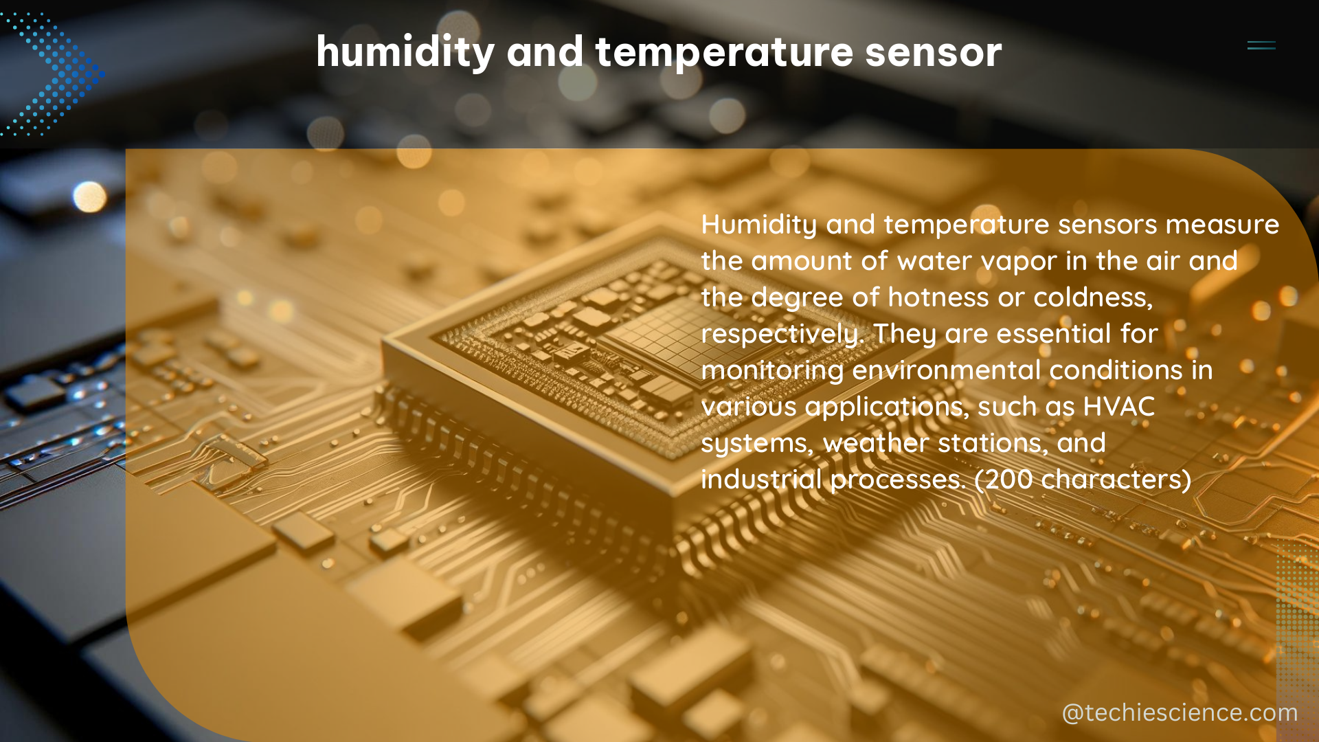 humidity and temperature sensor