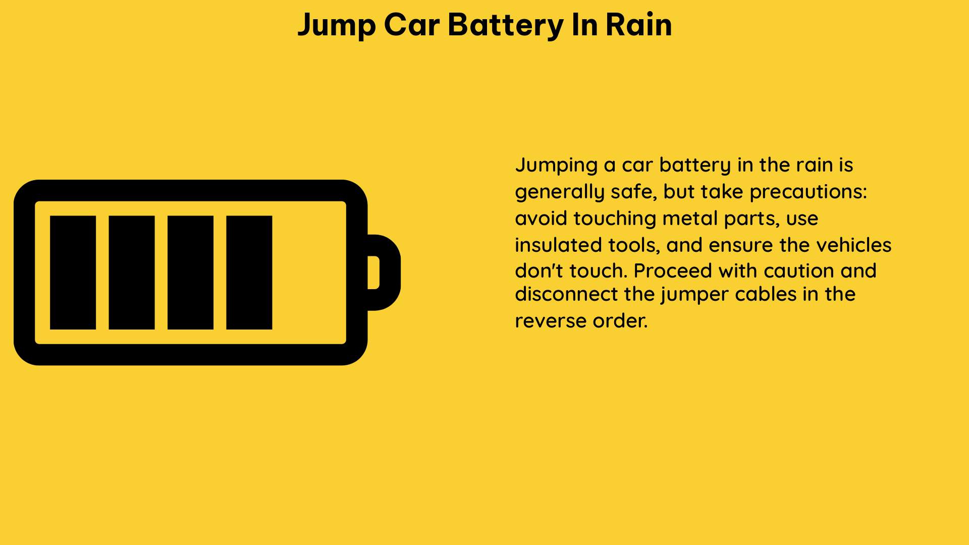 jump car battery in rain