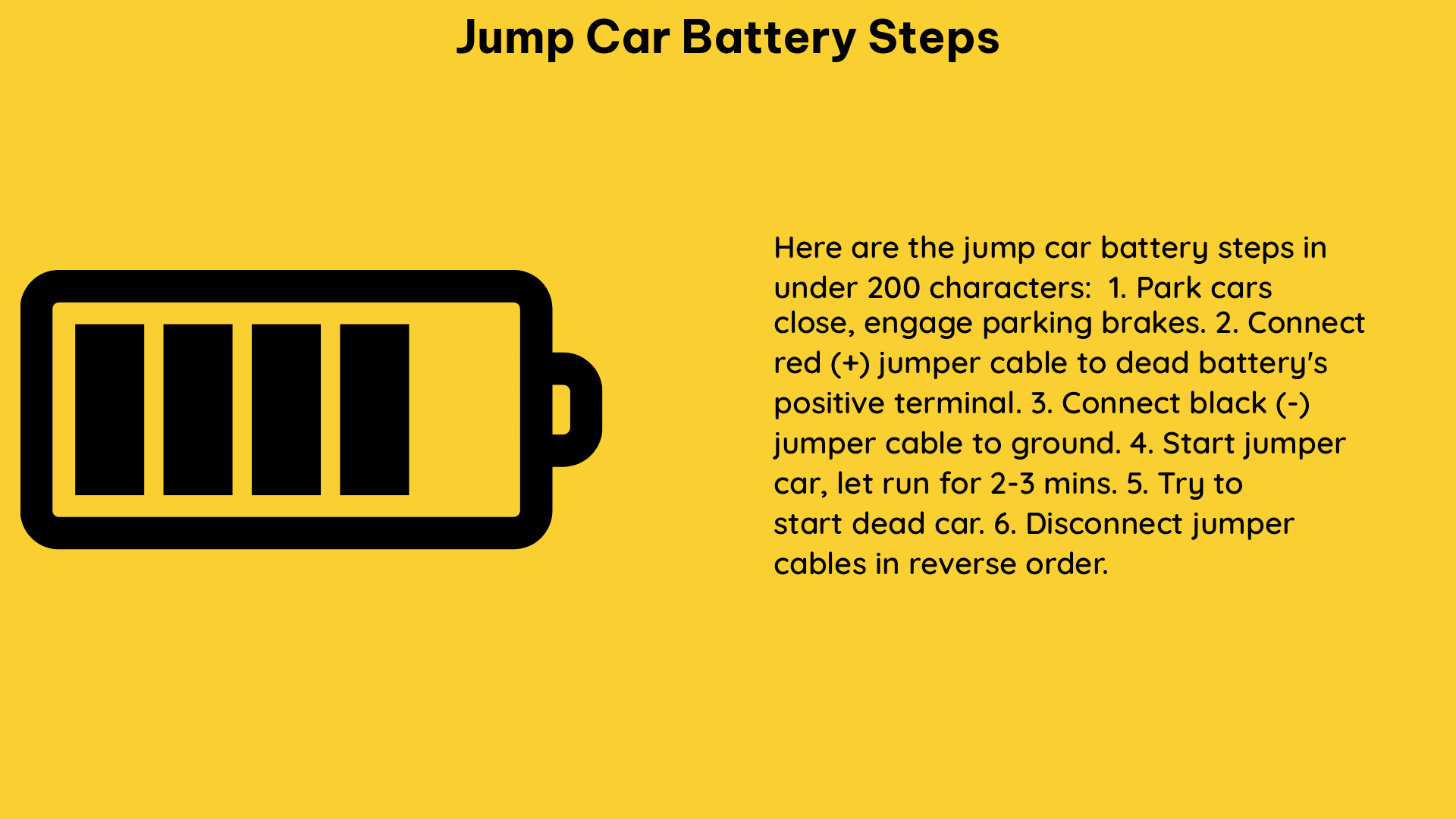 jump car battery steps