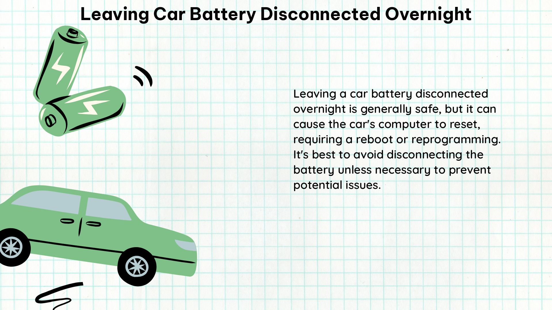 leaving car battery disconnected overnight