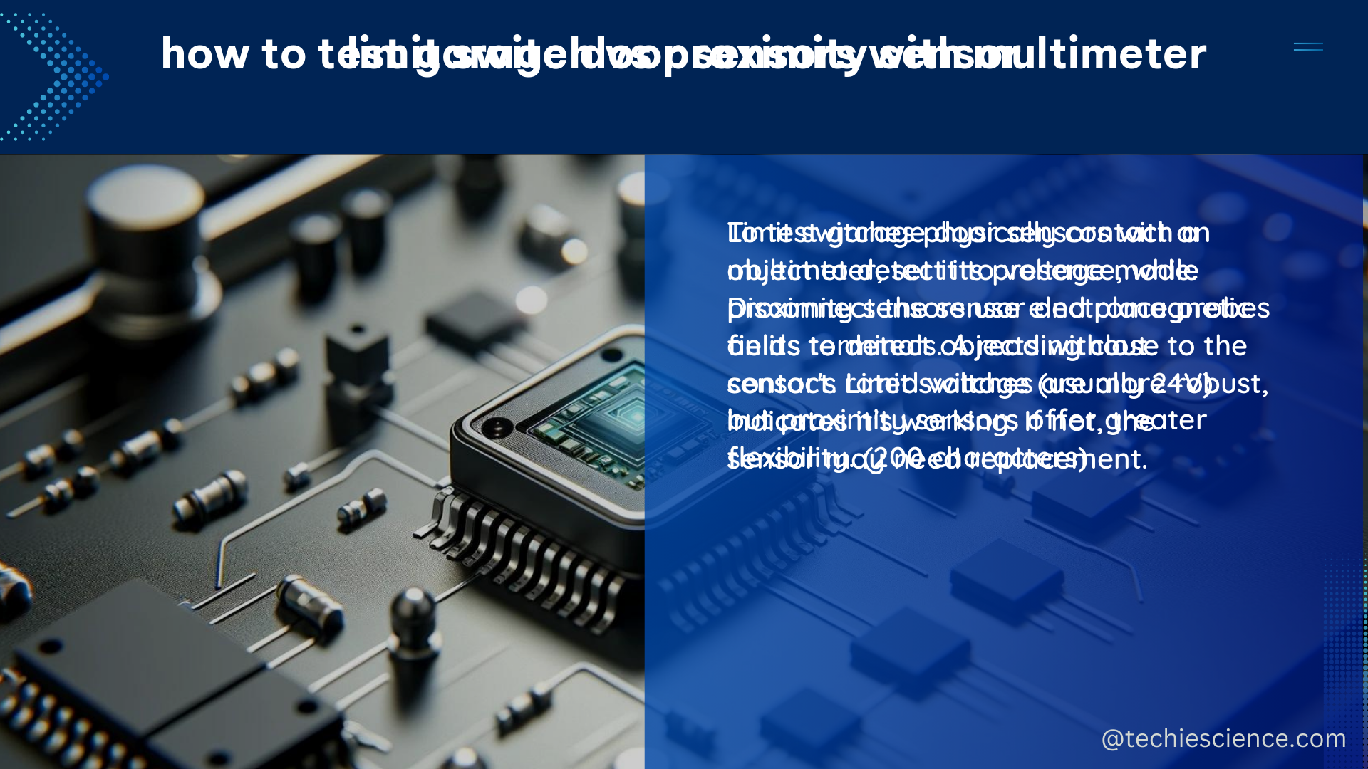 limit switch vs proximity sensor