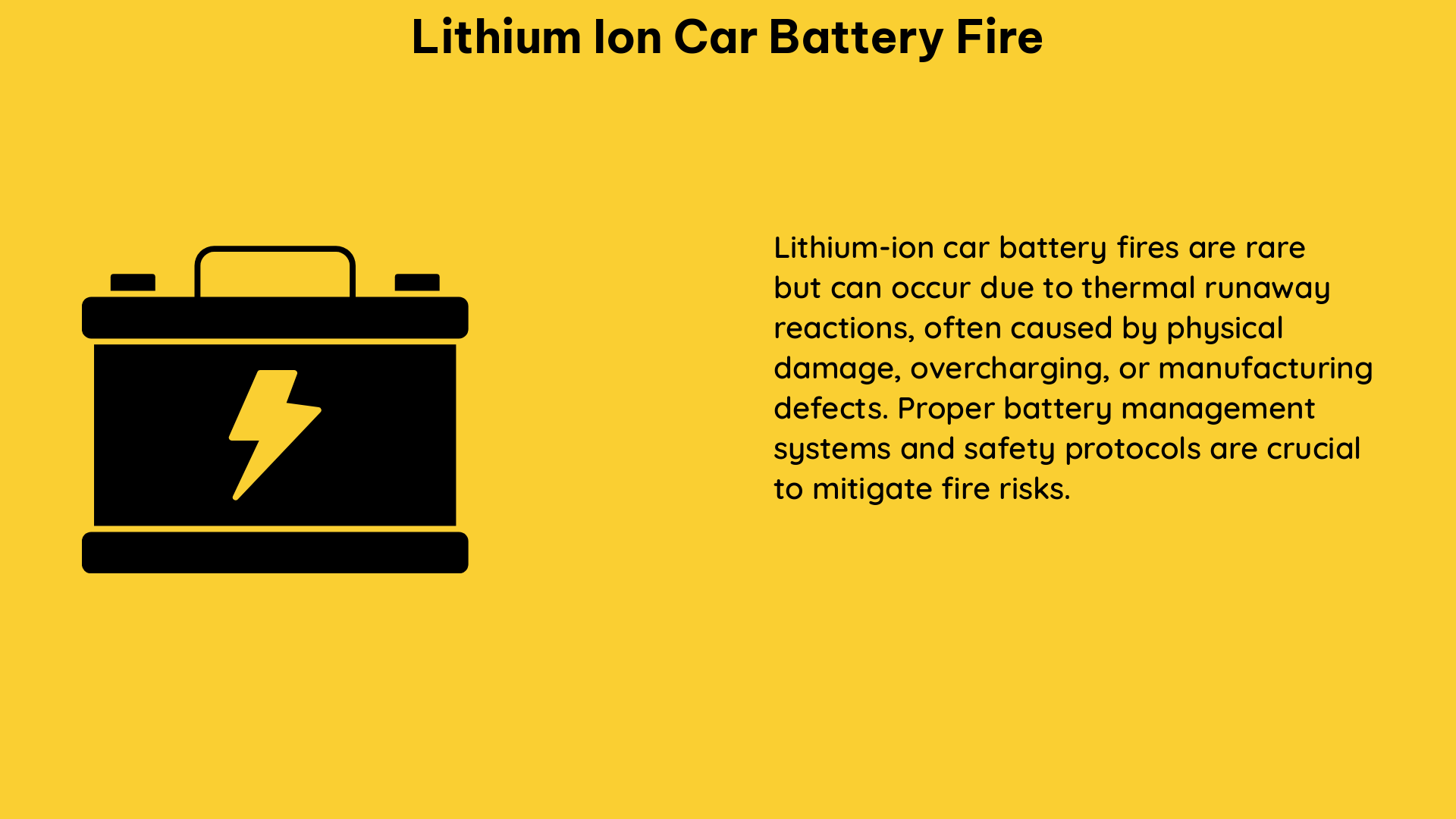 lithium ion car battery fire