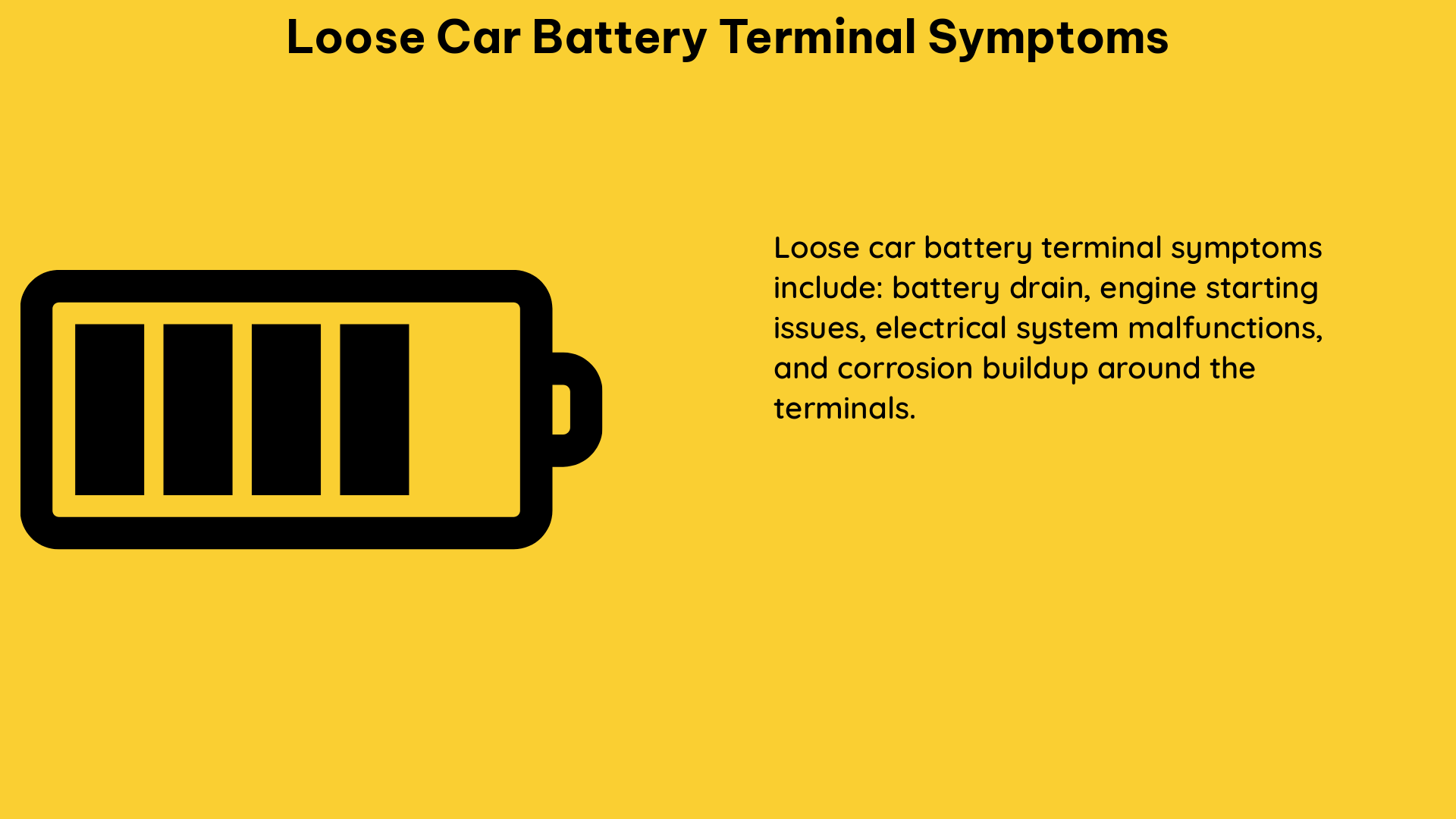 loose car battery terminal symptoms