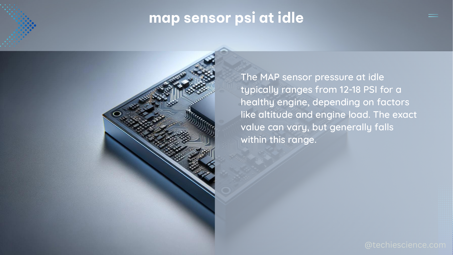 map sensor psi at idle