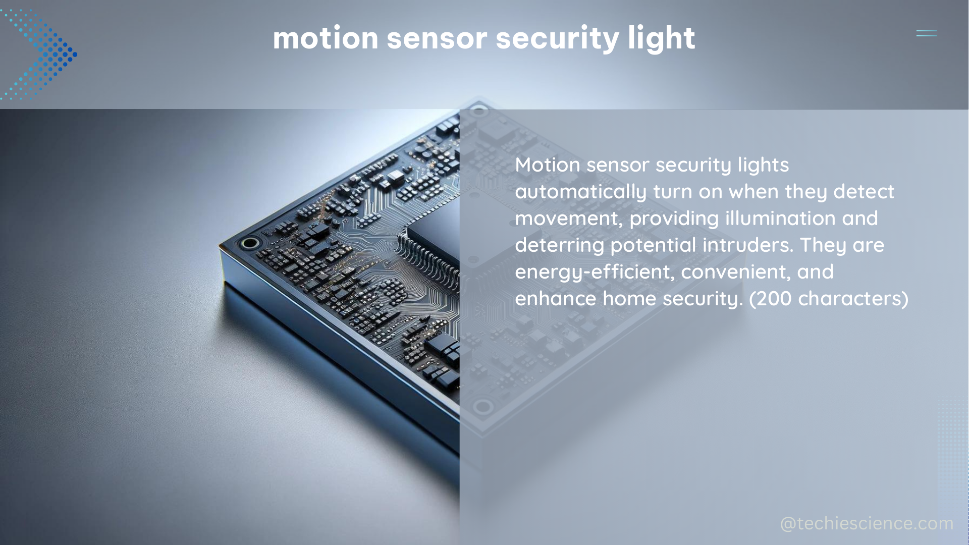 motion sensor security light