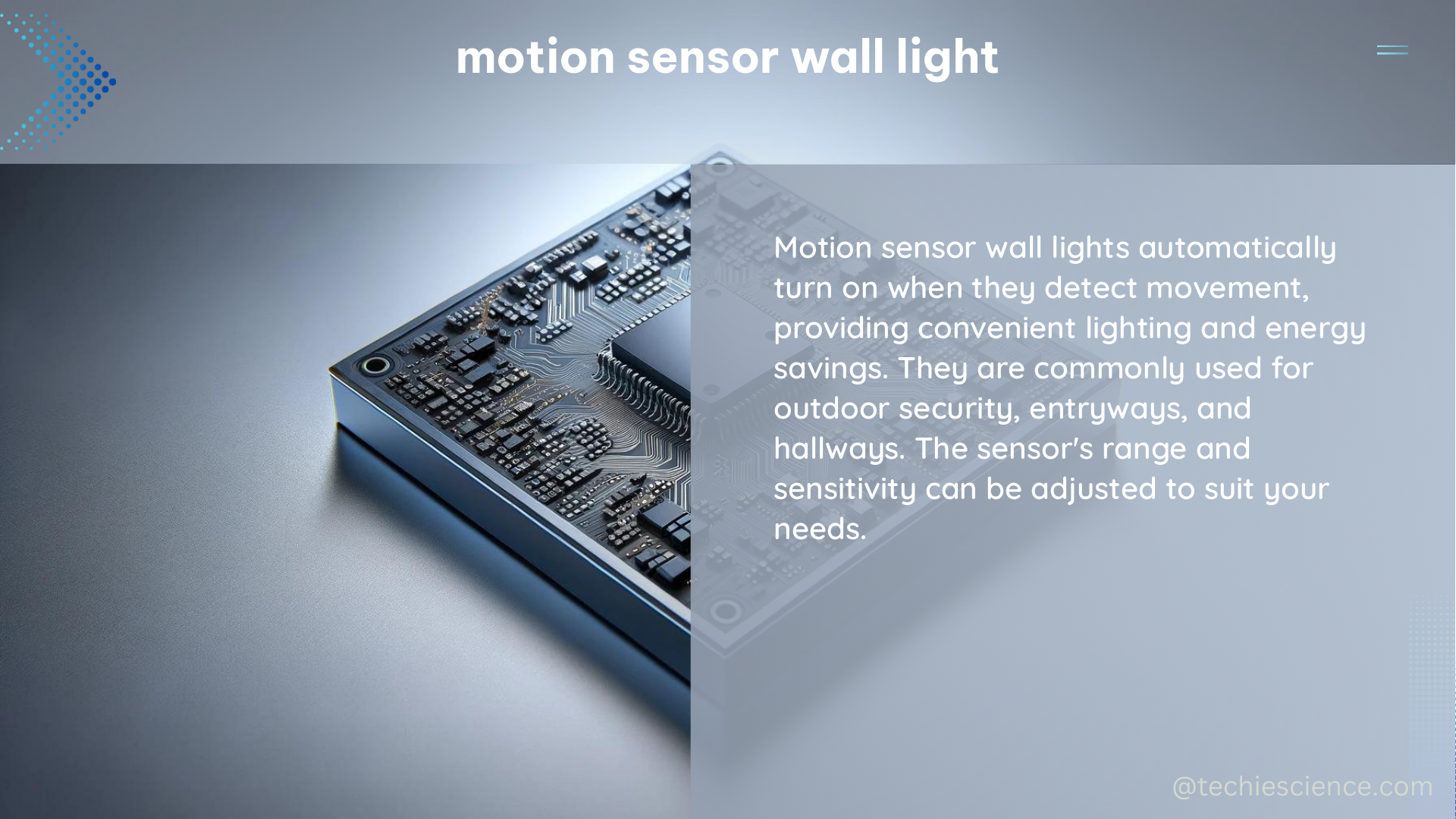 motion sensor wall light