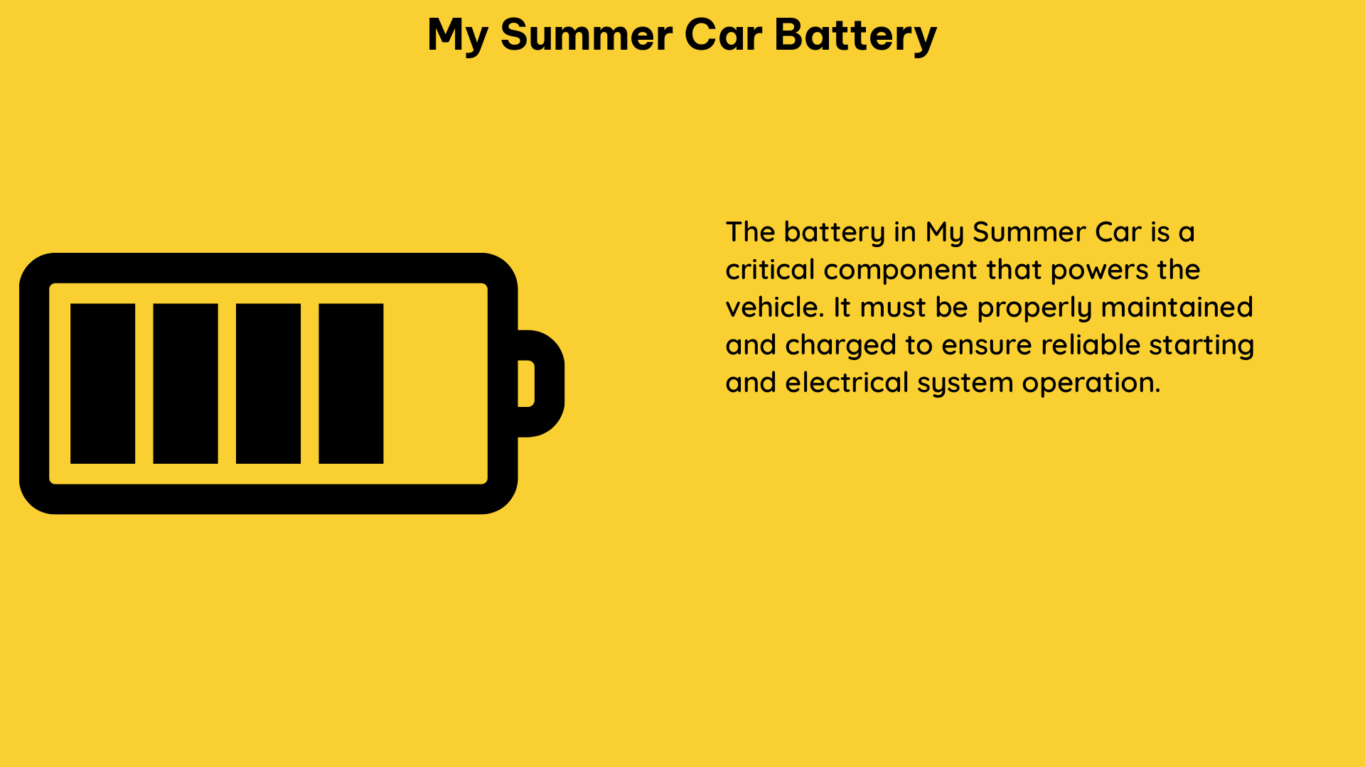 my summer car battery