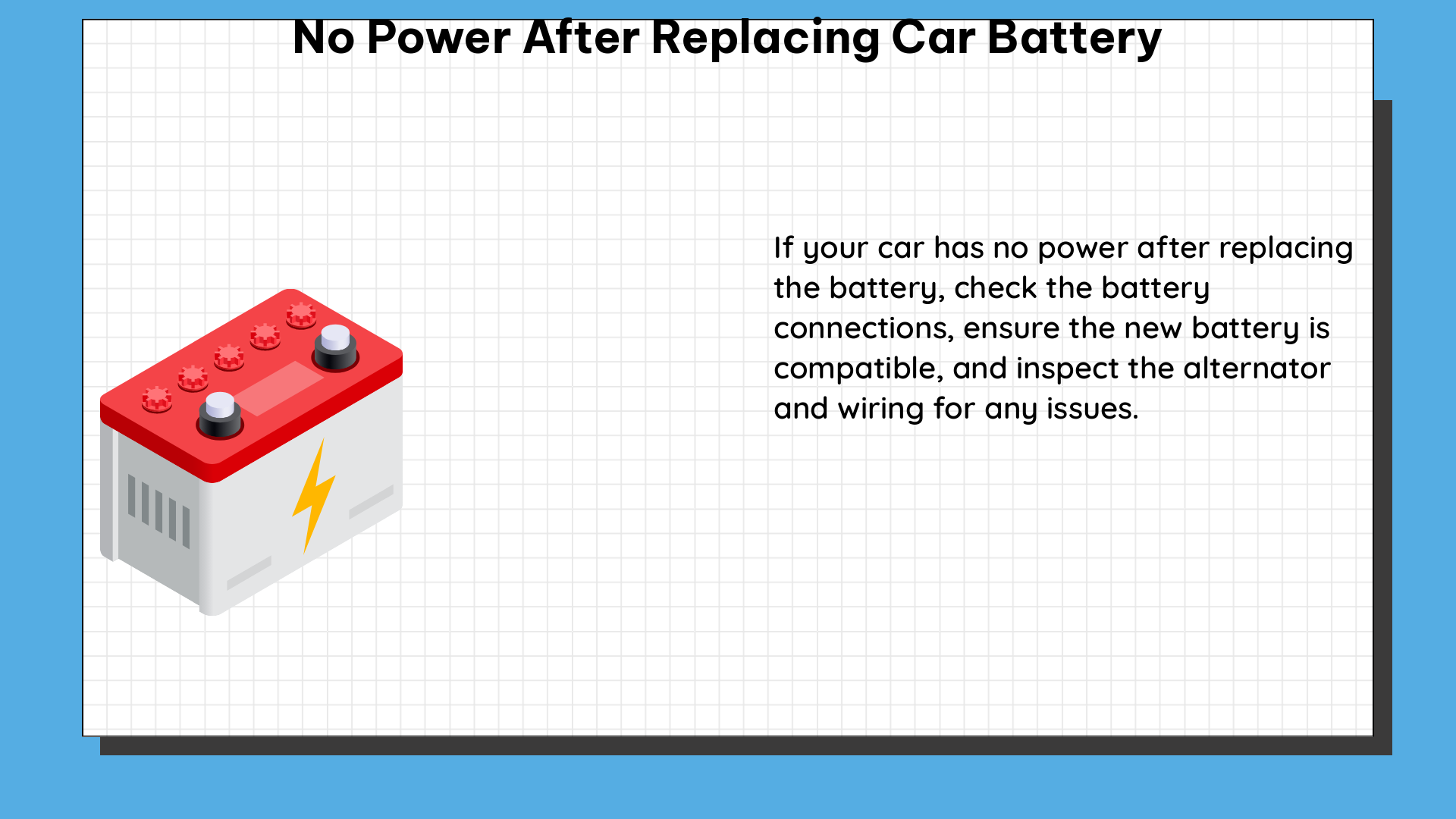 no power after replacing car battery