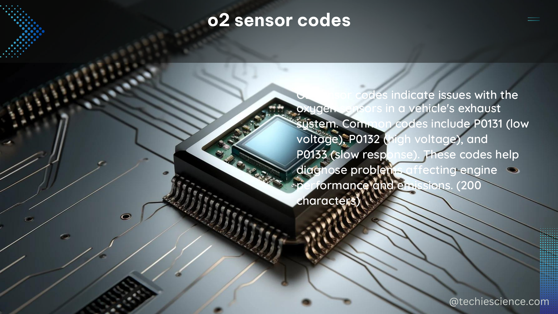 o2 sensor codes