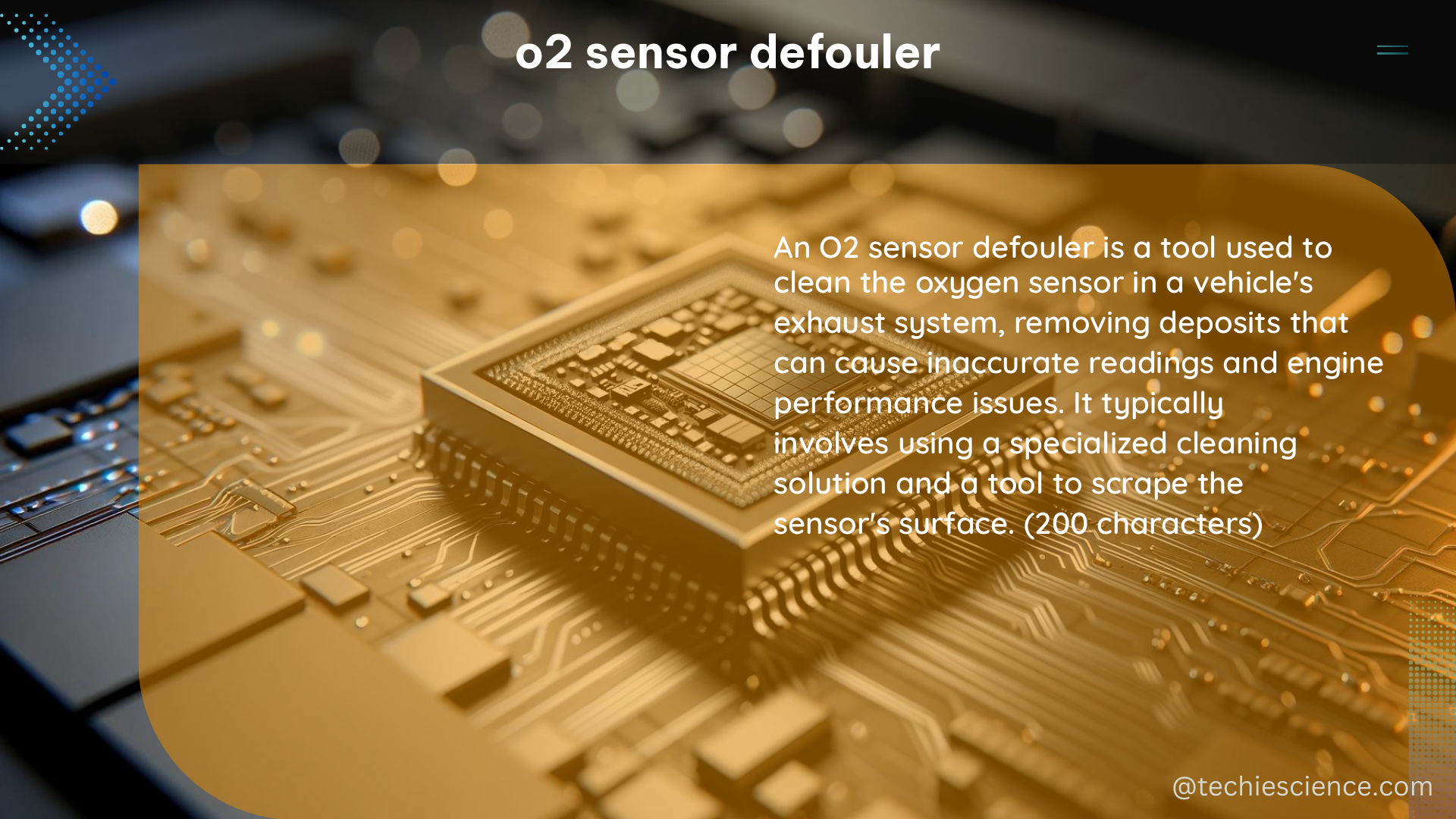 o2 sensor defouler