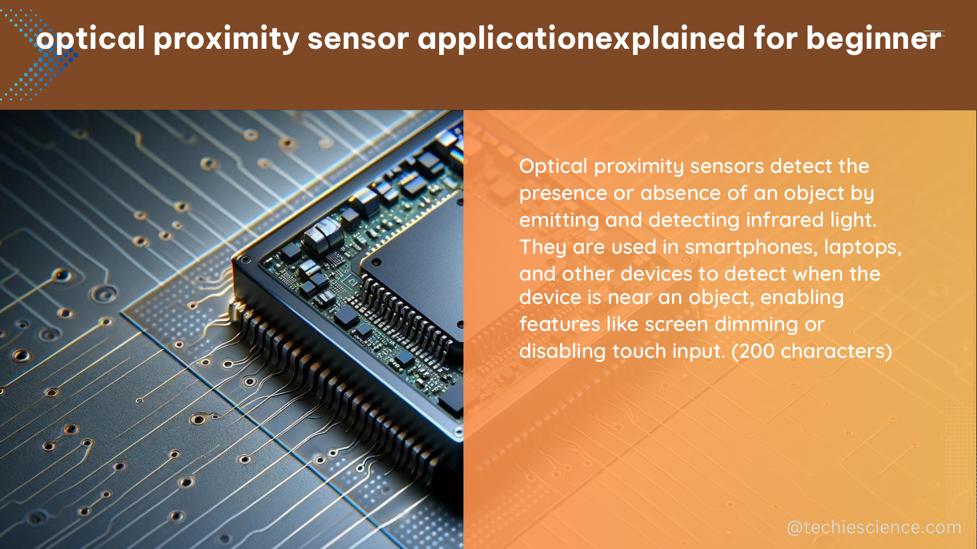 optical proximity sensor applicationexplained for beginner