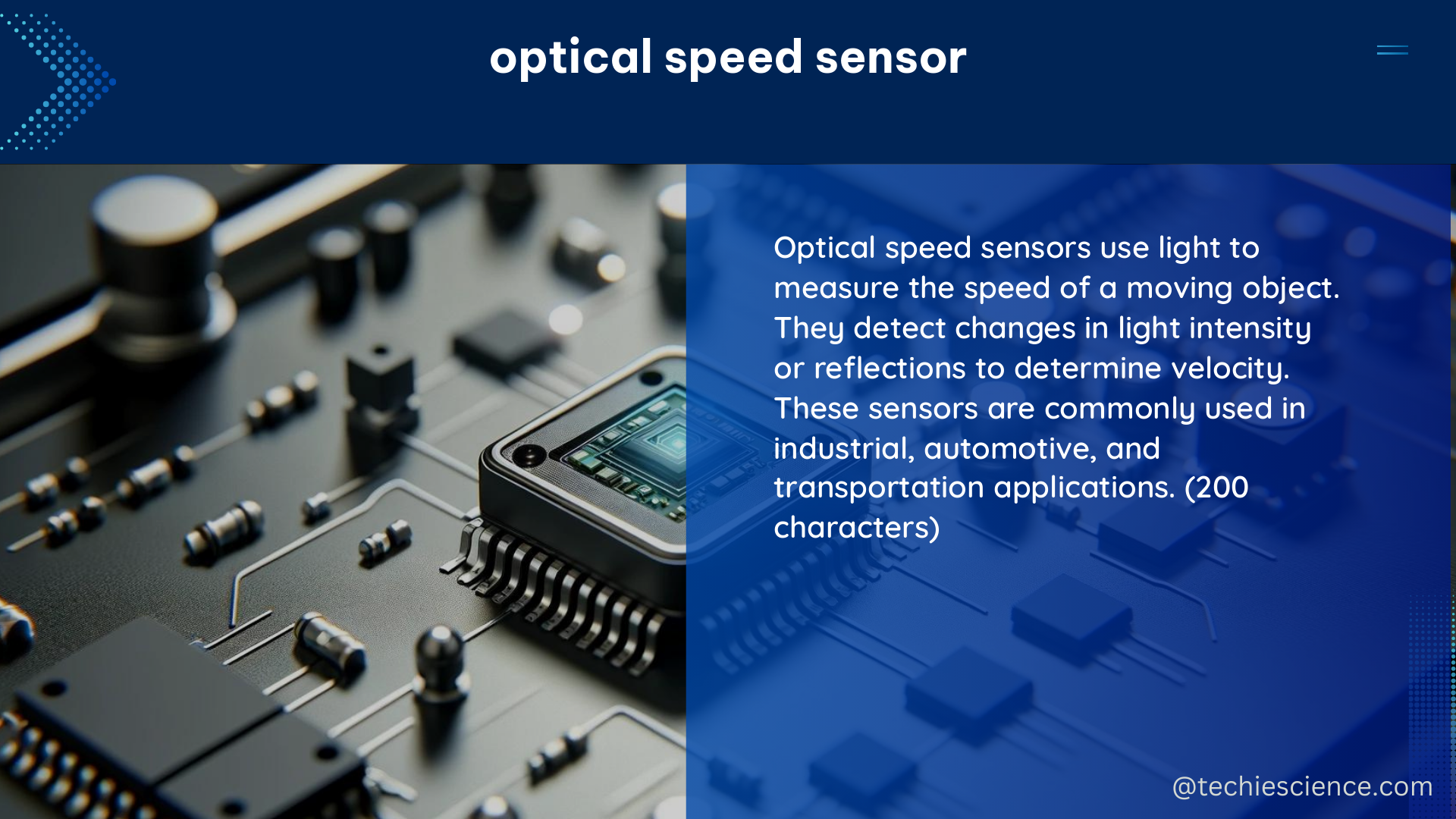 optical speed sensor