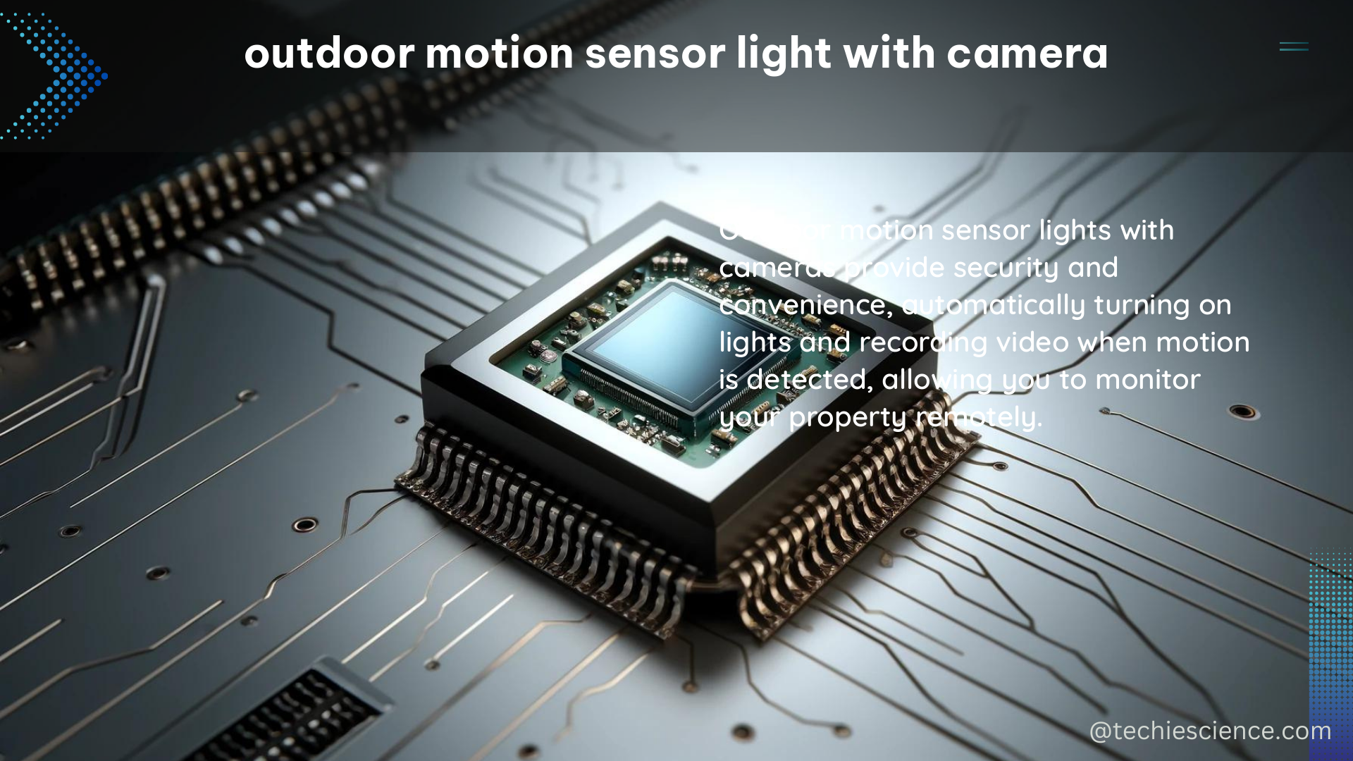 outdoor motion sensor light with camera