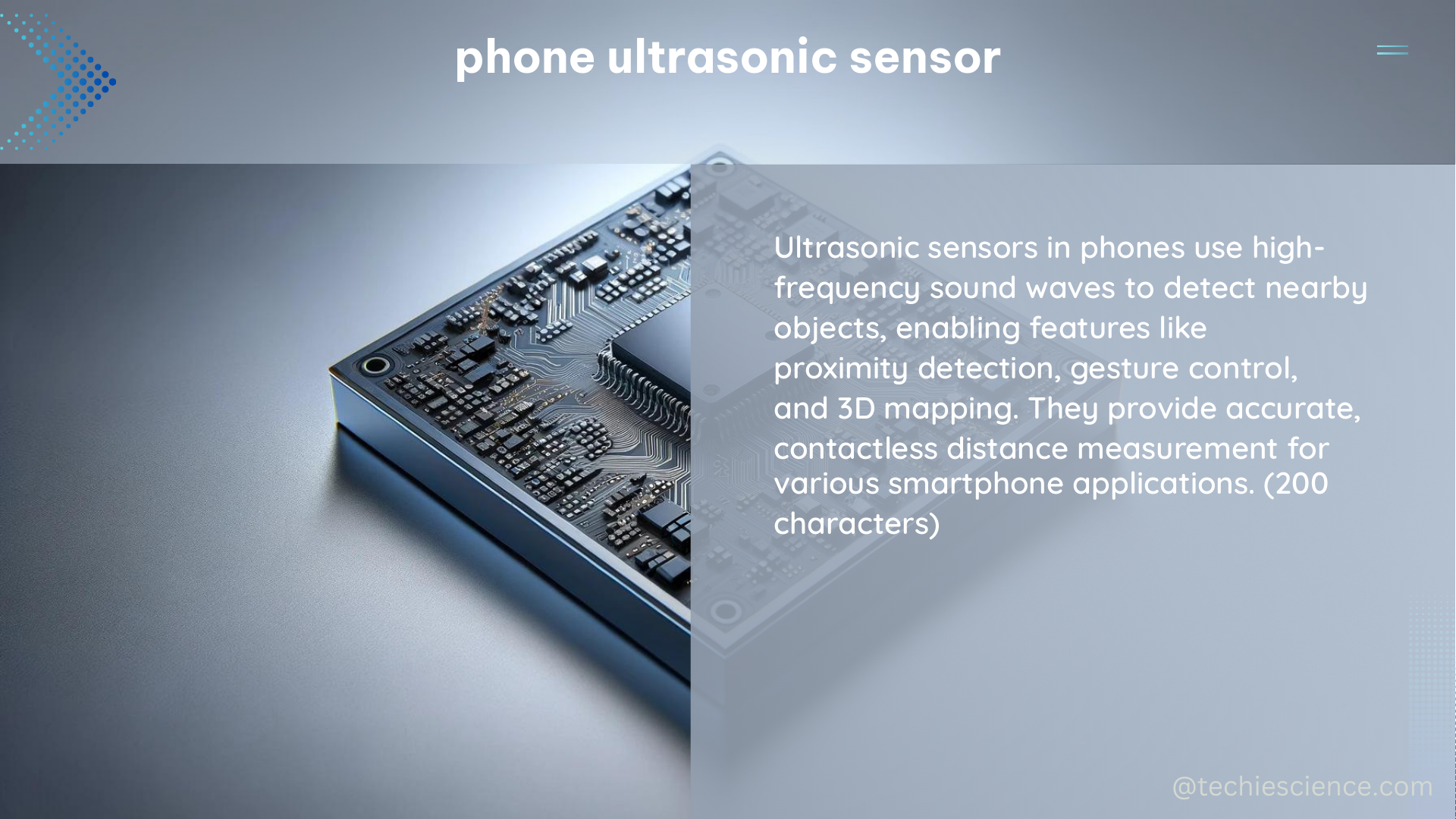 phone ultrasonic sensor