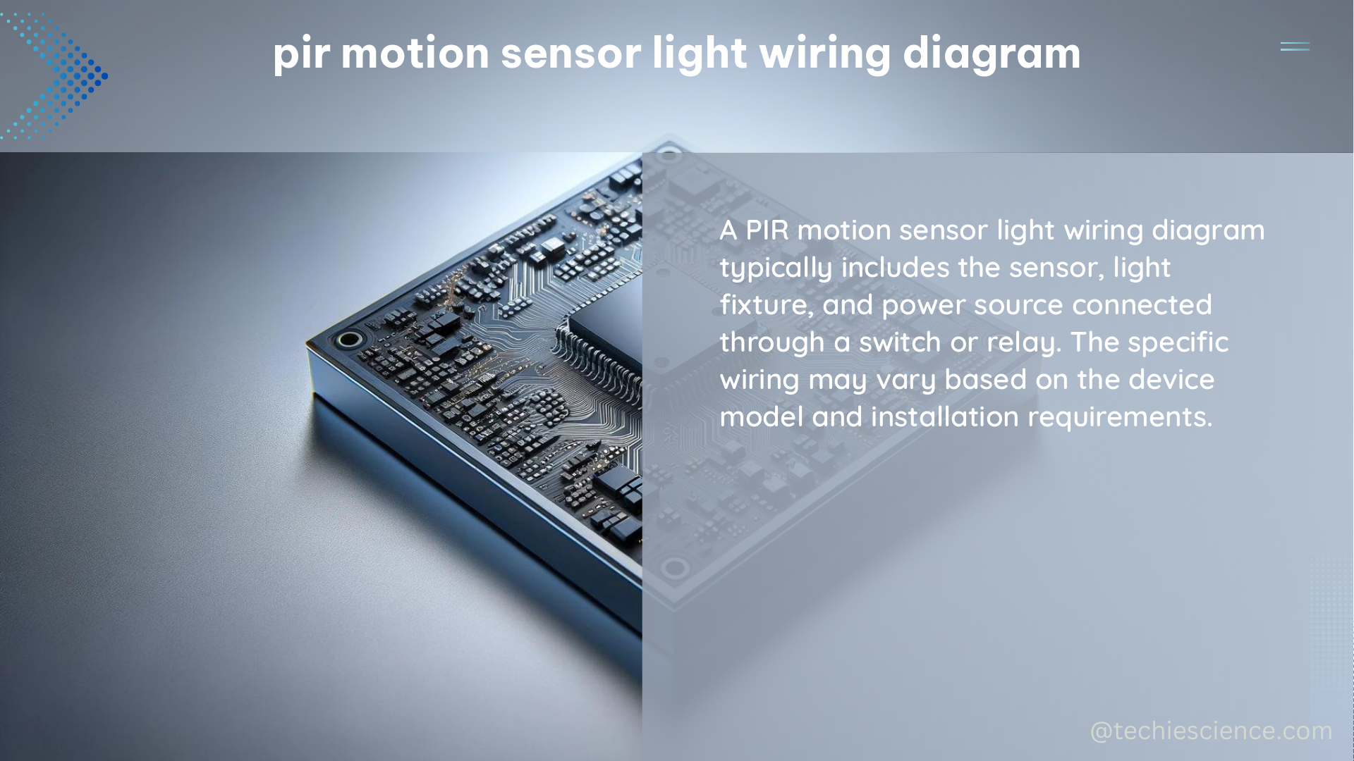 pir motion sensor light wiring diagram