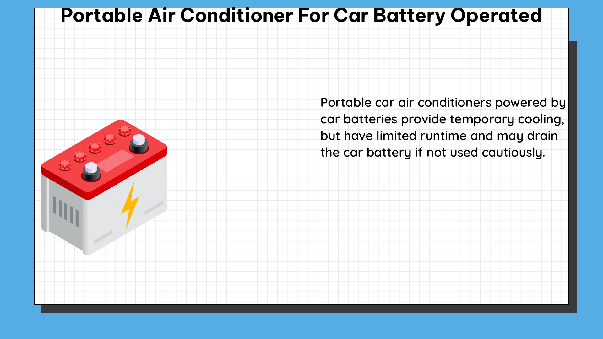 portable air conditioner for car battery operated