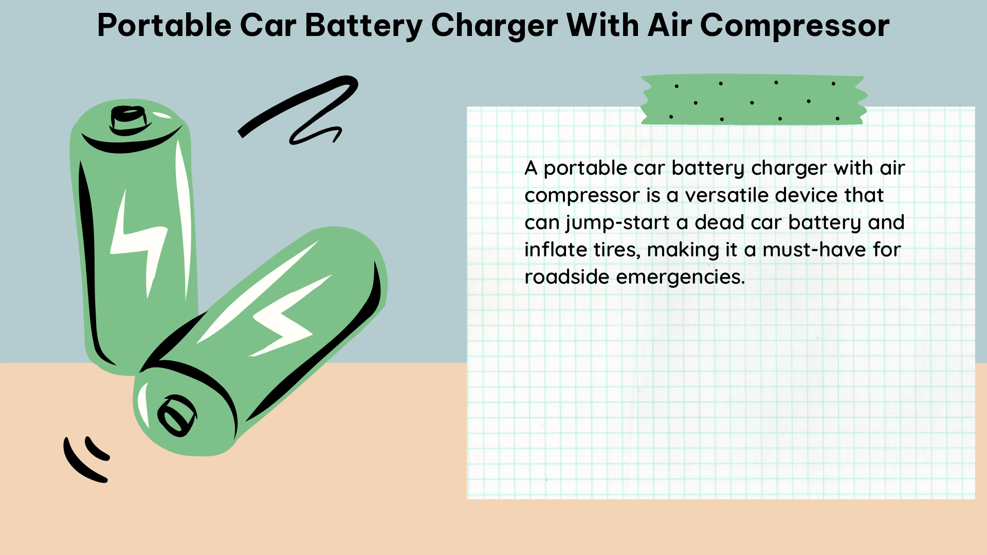 portable car battery charger with air compressor