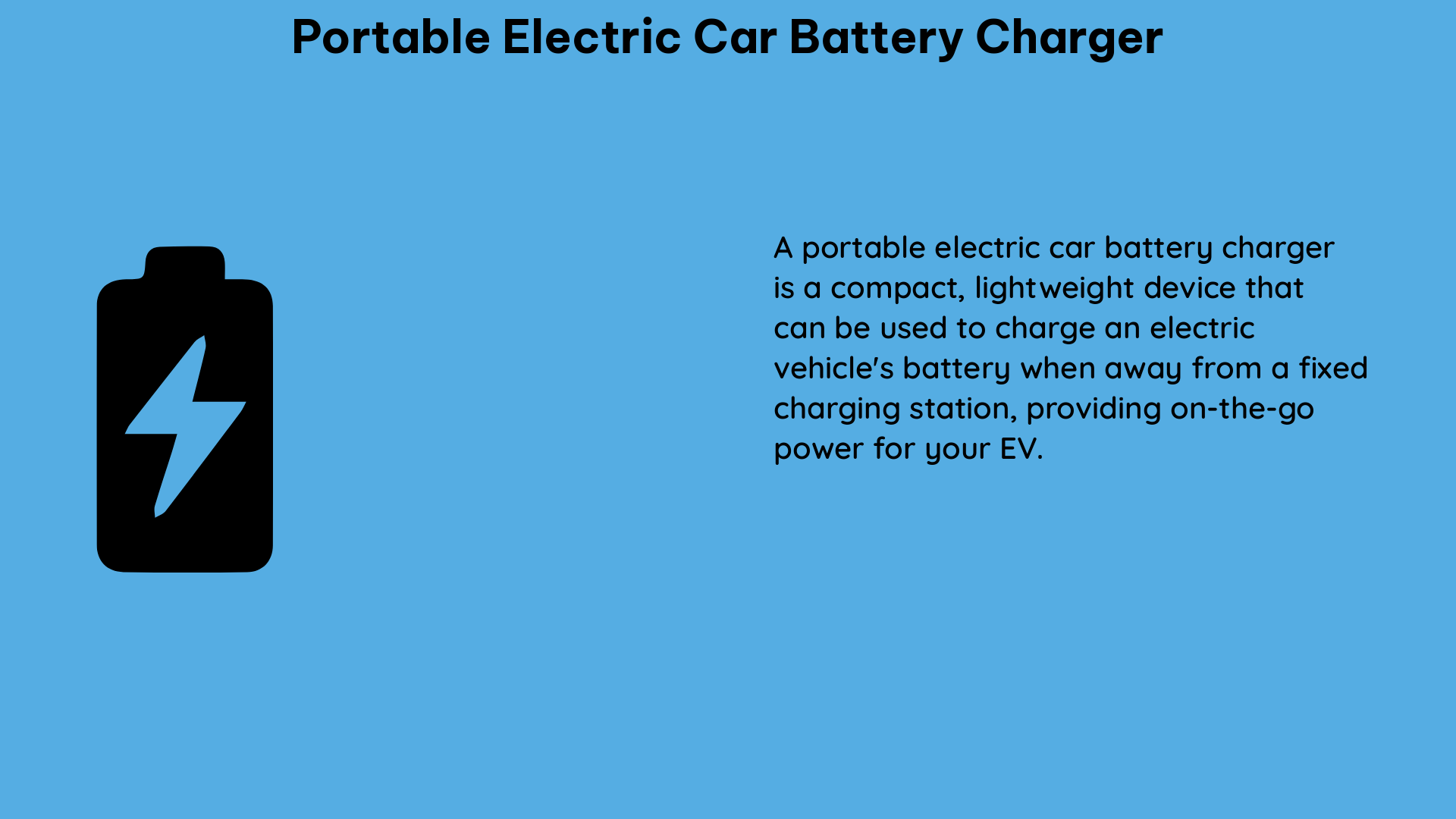 portable electric car battery charger