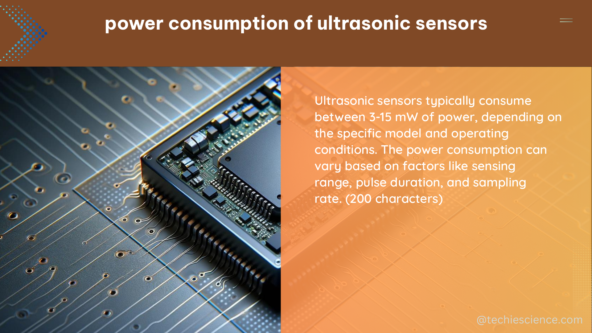 power consumption of ultrasonic sensors