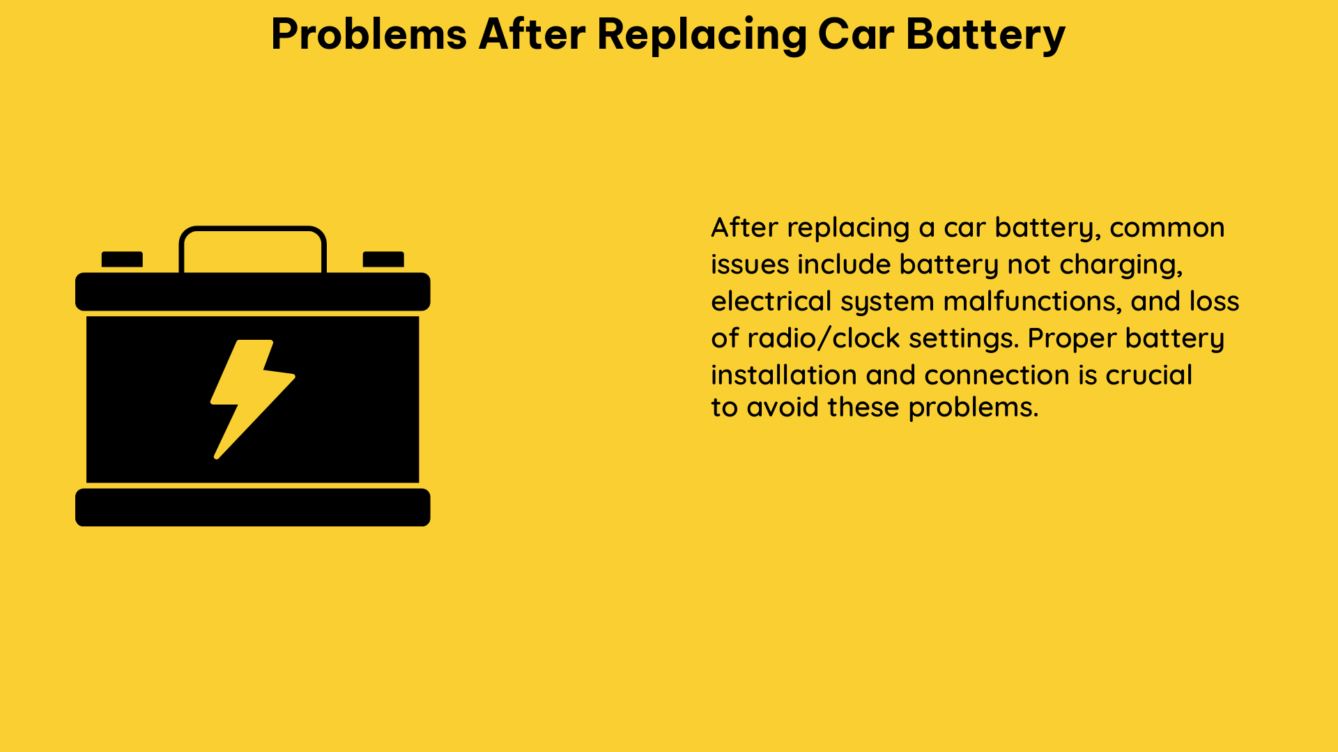 problems after replacing car battery