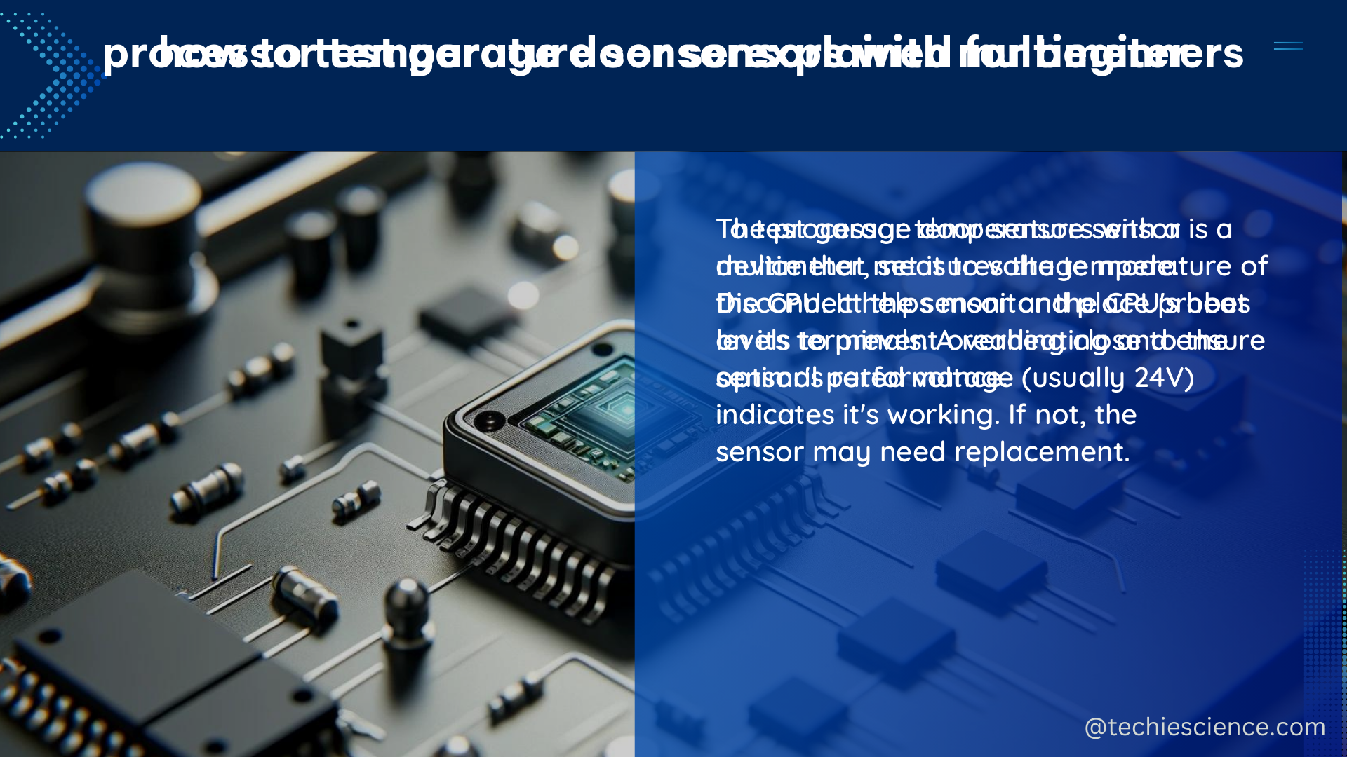 processor temperature sensorexplained for beginners