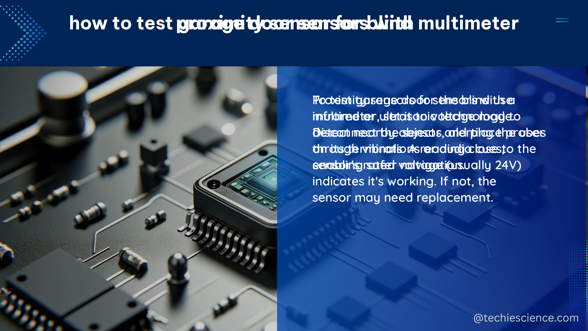 proximity sensor for blind