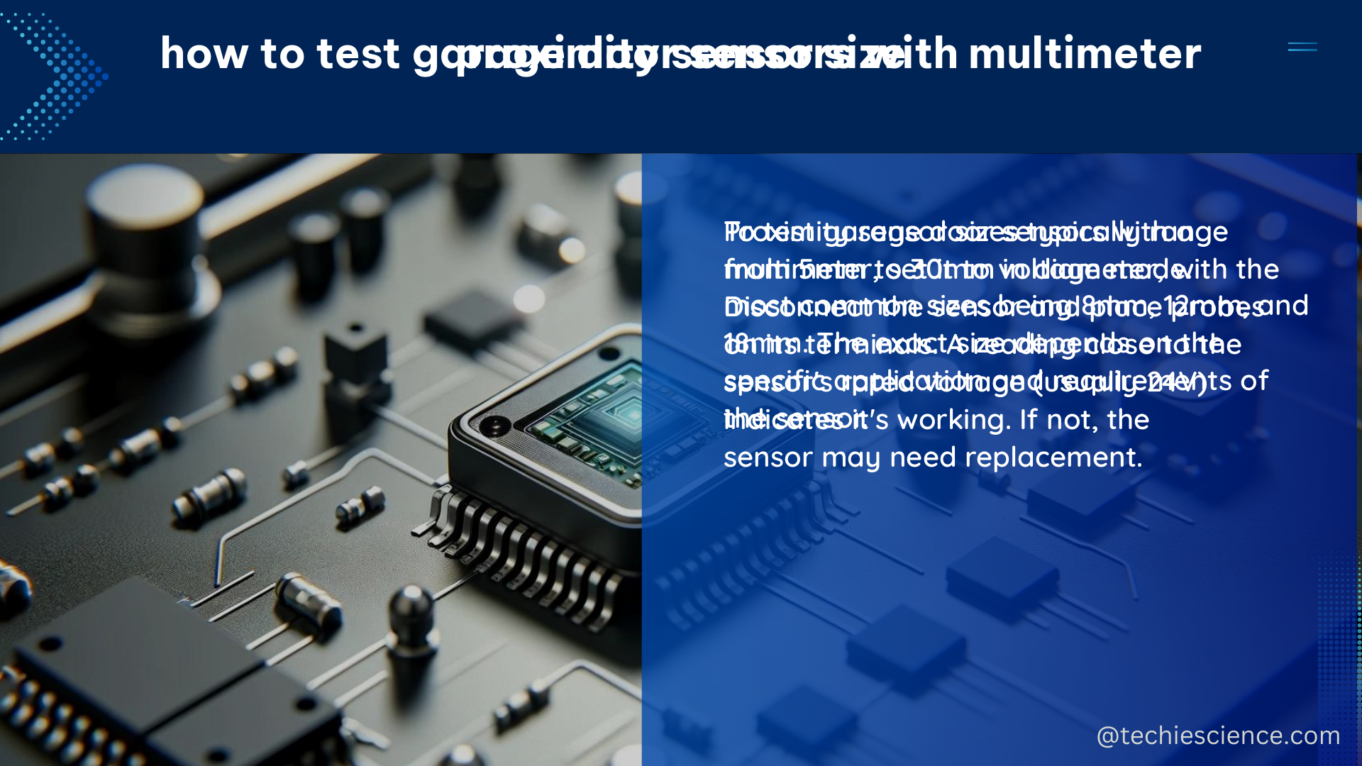 proximity sensor size