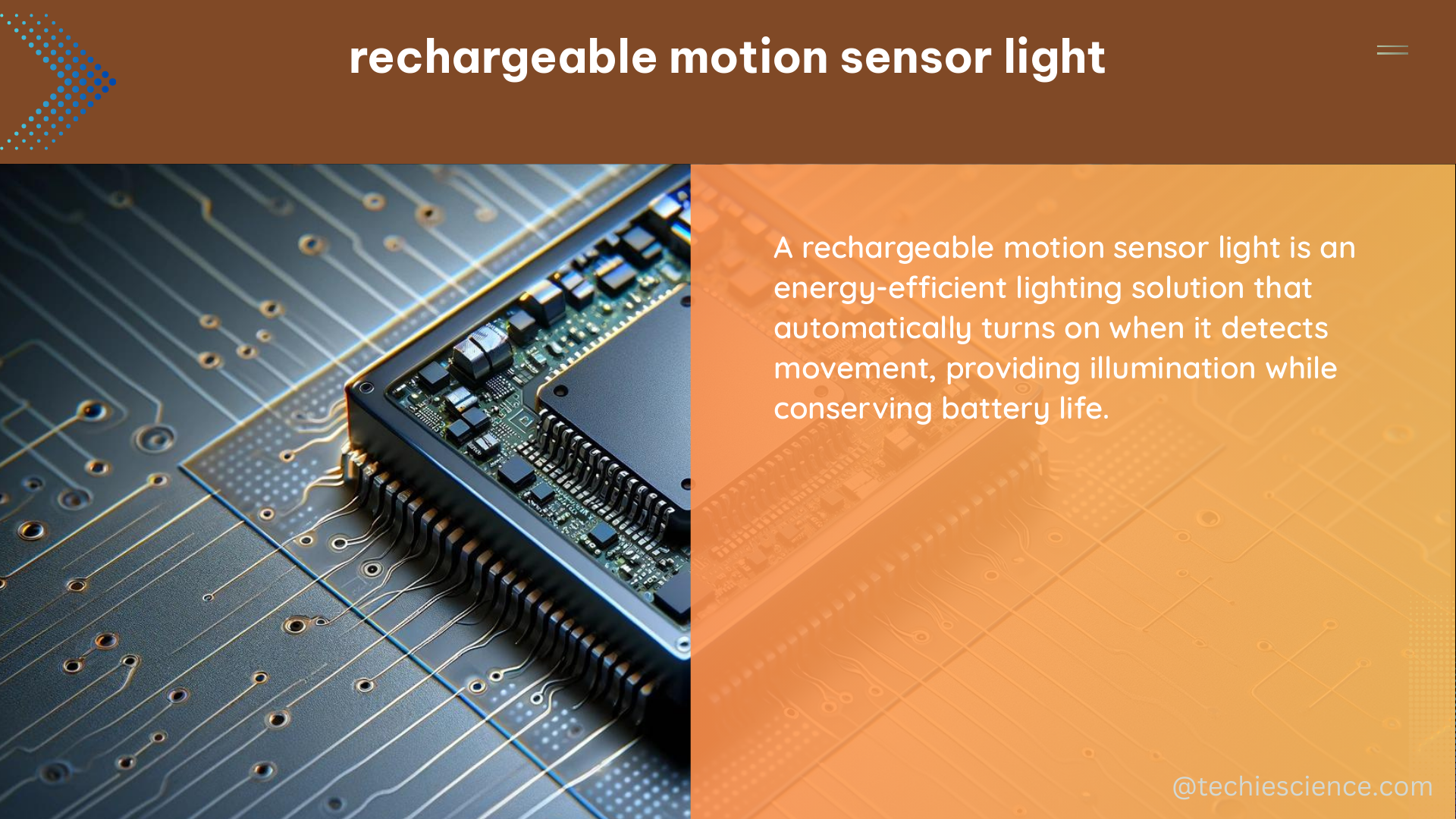 rechargeable motion sensor light