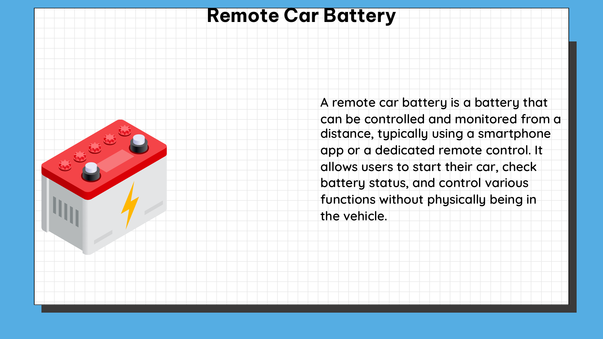 remote car battery